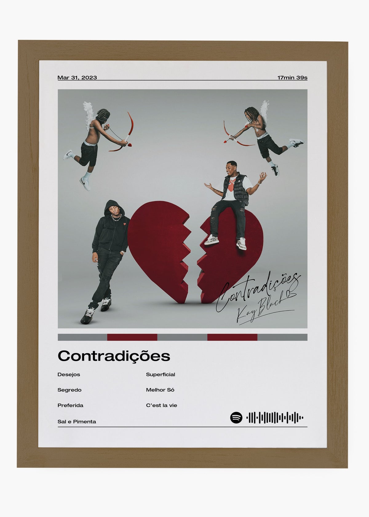Quadro decorativo KayBlack Contradições — arte de rap brasileiro para parede | Cübe Quadros