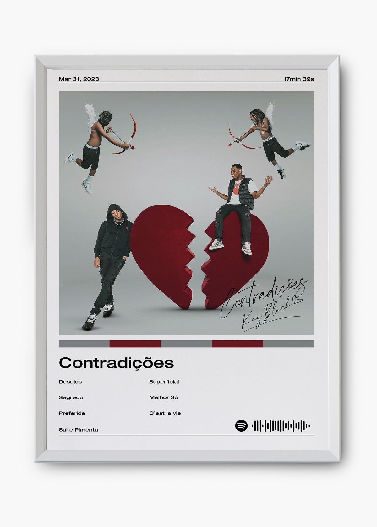 Quadro decorativo KayBlack Contradições — arte de rap brasileiro para parede | Cübe Quadros