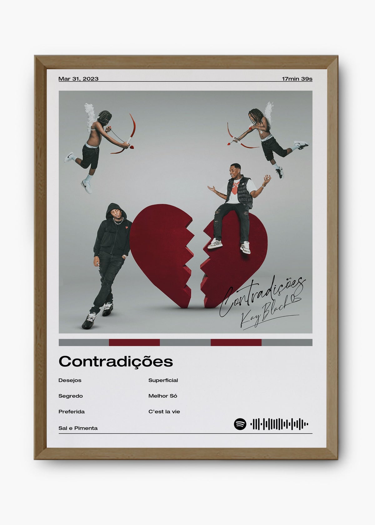 Quadro decorativo KayBlack Contradições — arte de rap brasileiro para parede | Cübe Quadros