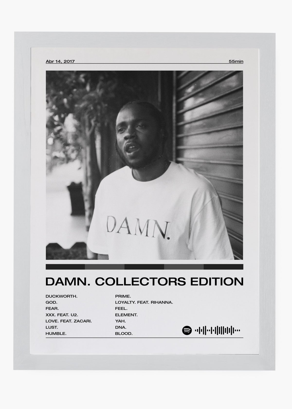 Quadro decorativo Kendrick Lamar Damn — arte de rap para parede | Cübe Quadros