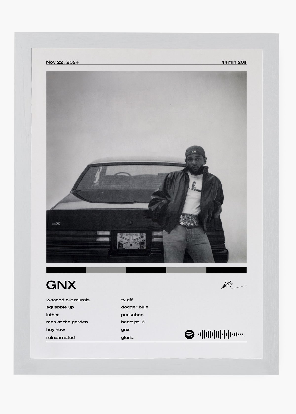 Quadro decorativo Kendrick Lamar GNX — arte de rap para parede | Cübe Quadros