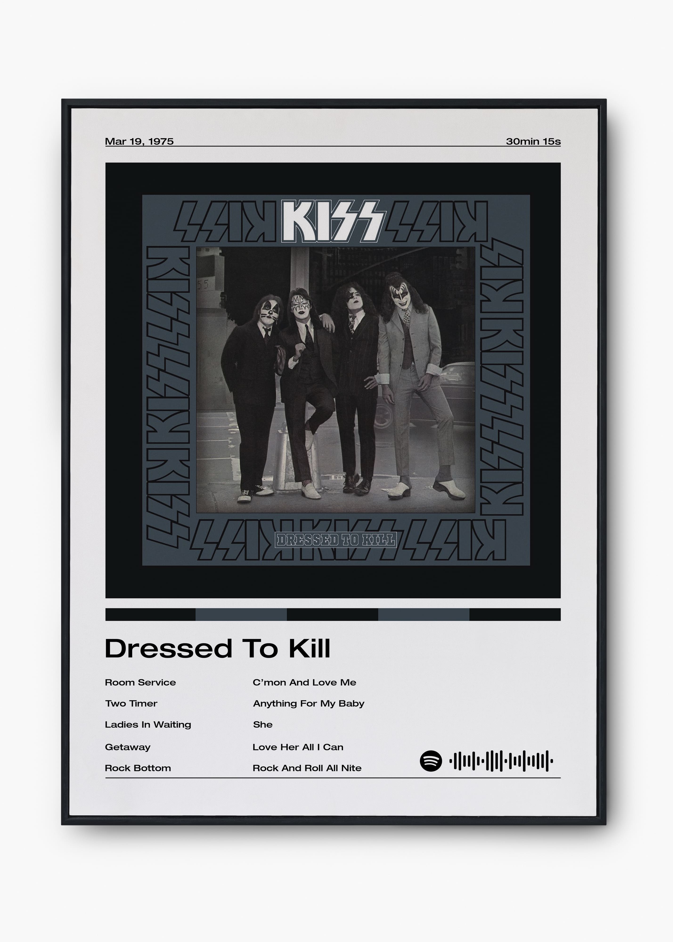 Quadro Kiss Dressed to Kill