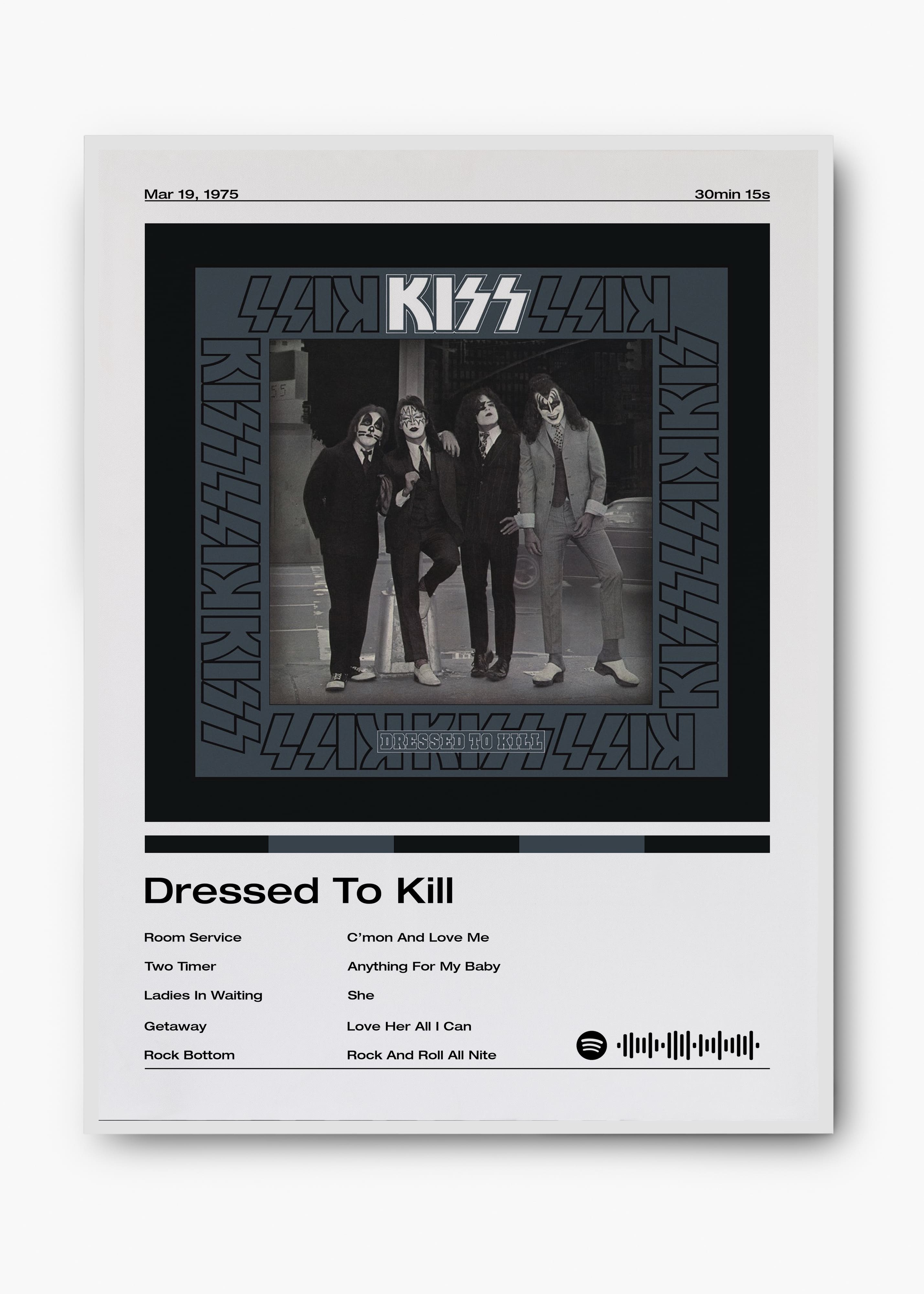 Quadro Kiss Dressed to Kill