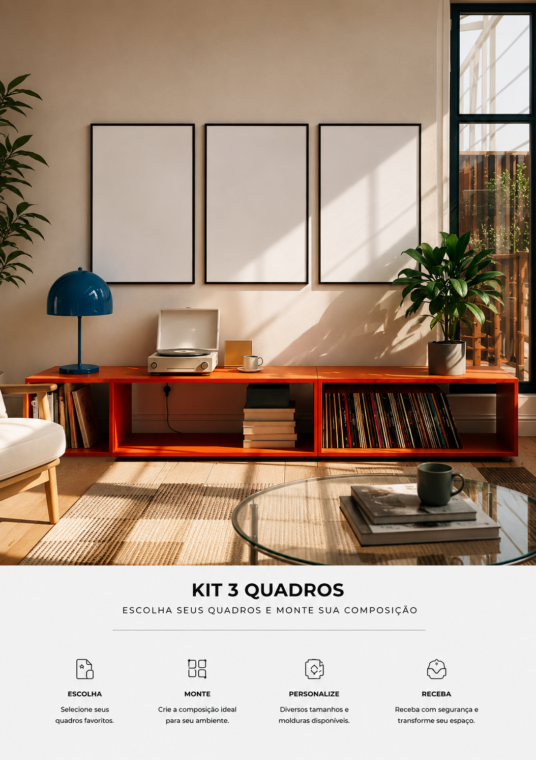 Kit 3 Quadros A Sua Escolha