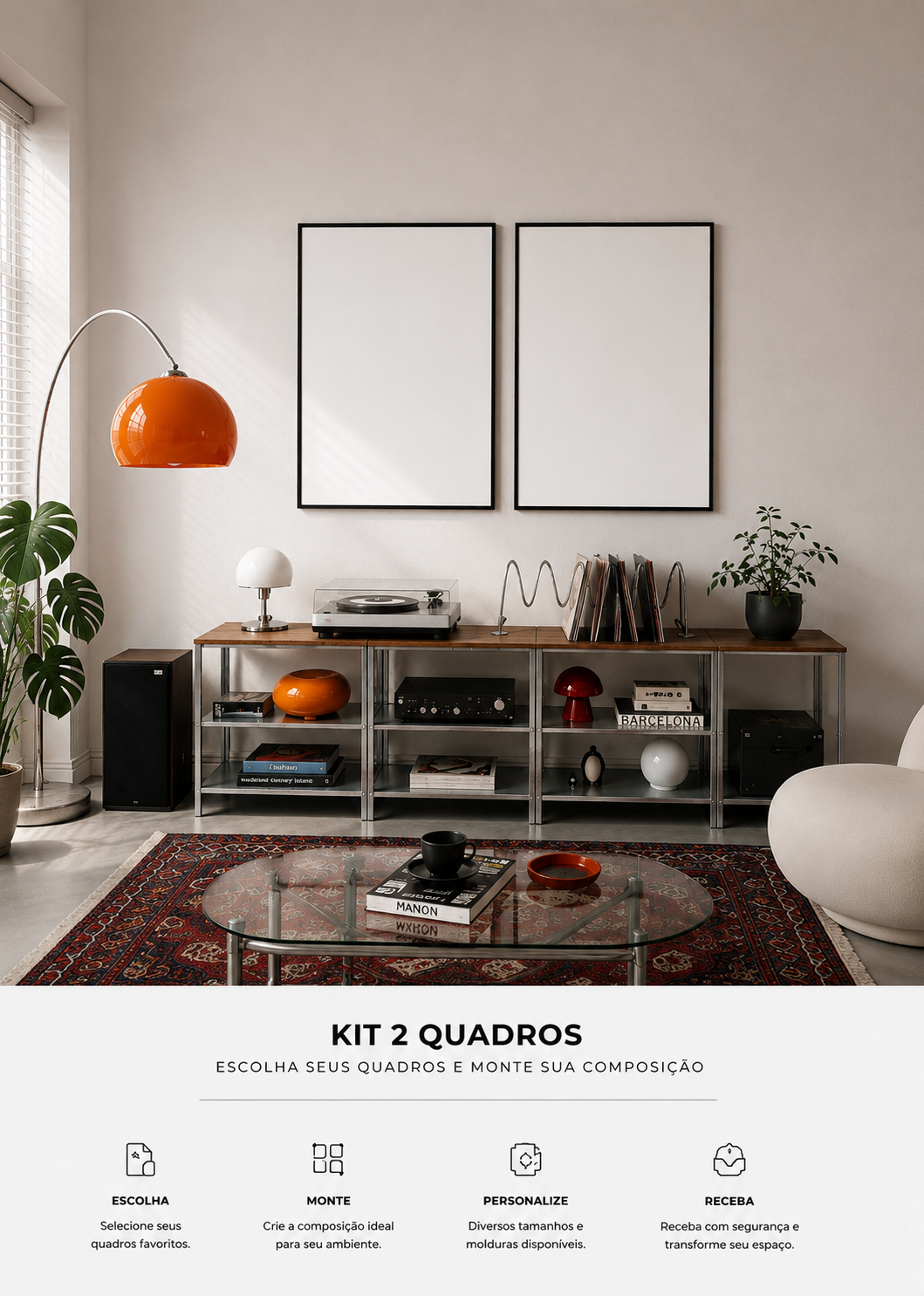 Kit 2 Quadros A Sua Escolha