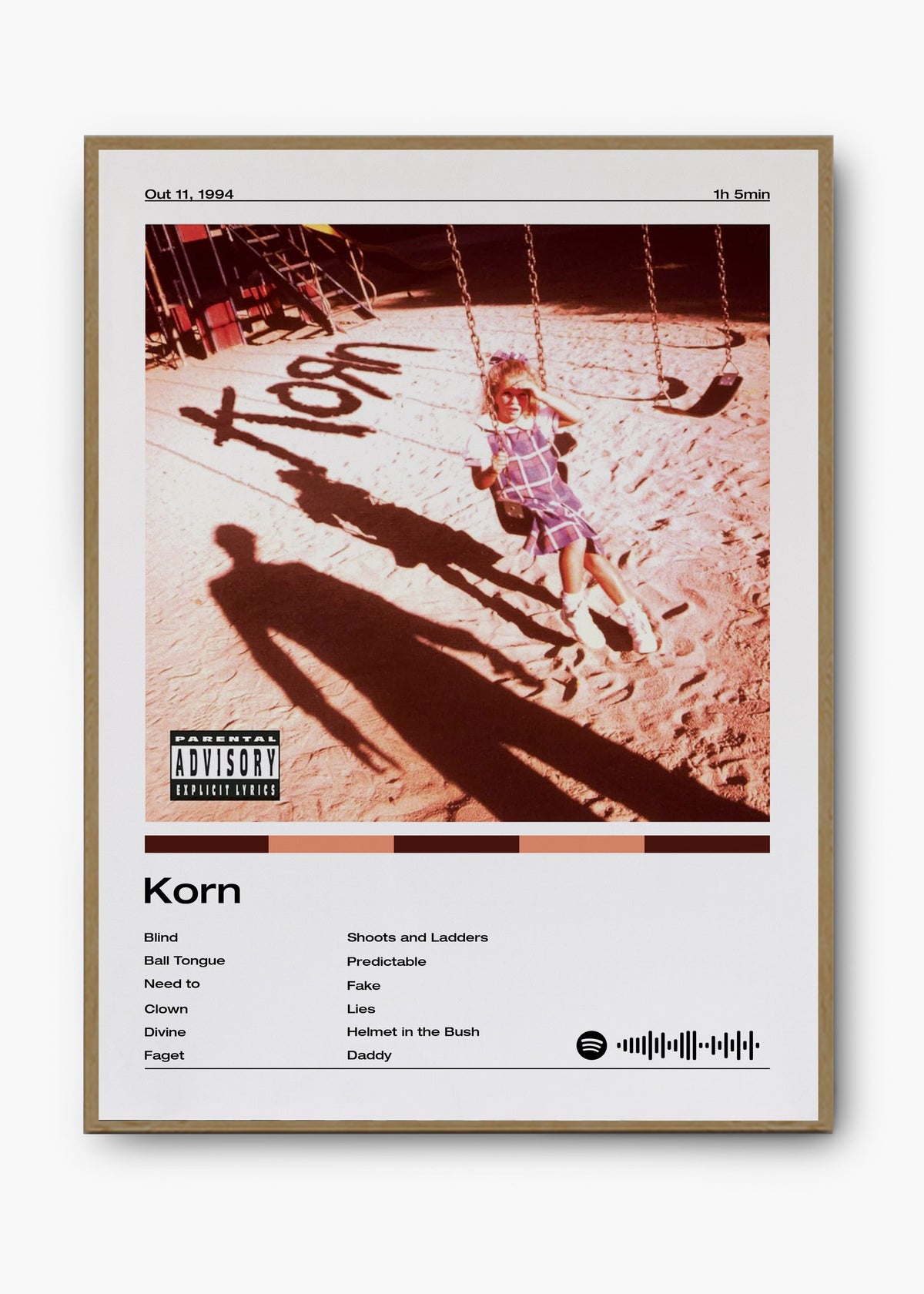 Quadro decorativo Korn Korn — arte de rock para parede | Cübe Quadros