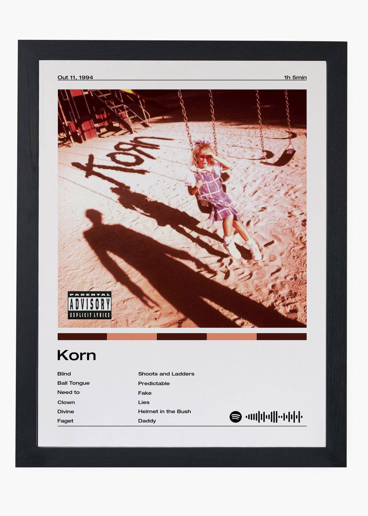 Quadro decorativo Korn Korn — arte de rock para parede | Cübe Quadros