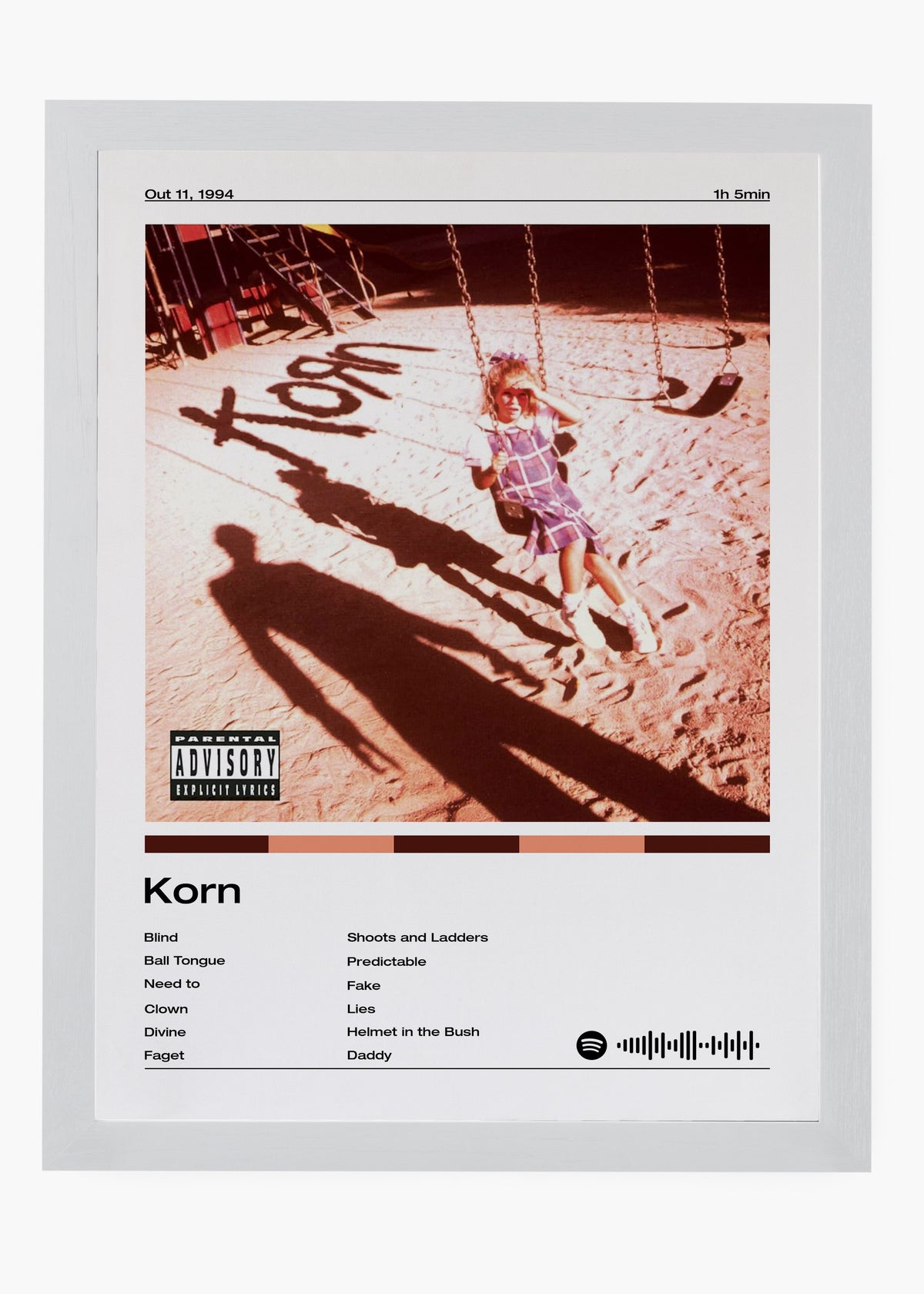 Quadro decorativo Korn Korn — arte de rock para parede | Cübe Quadros