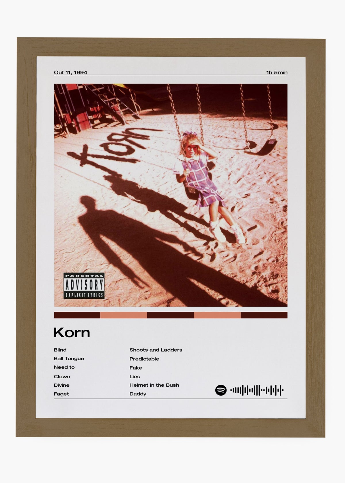 Quadro decorativo Korn Korn — arte de rock para parede | Cübe Quadros