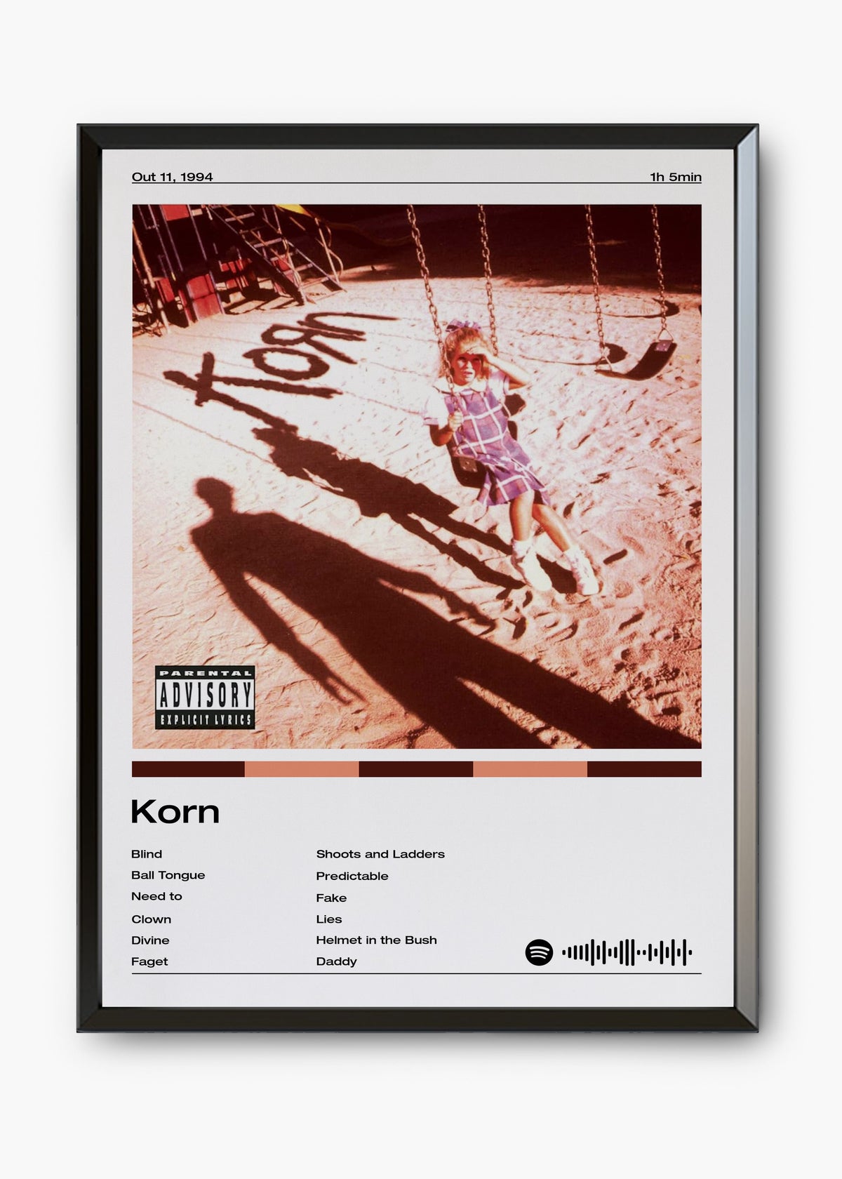Quadro decorativo Korn Korn — arte de rock para parede | Cübe Quadros