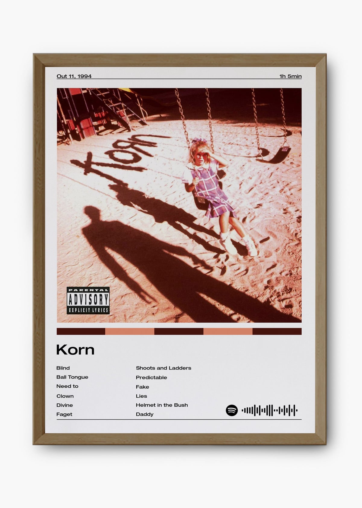 Quadro decorativo Korn Korn — arte de rock para parede | Cübe Quadros