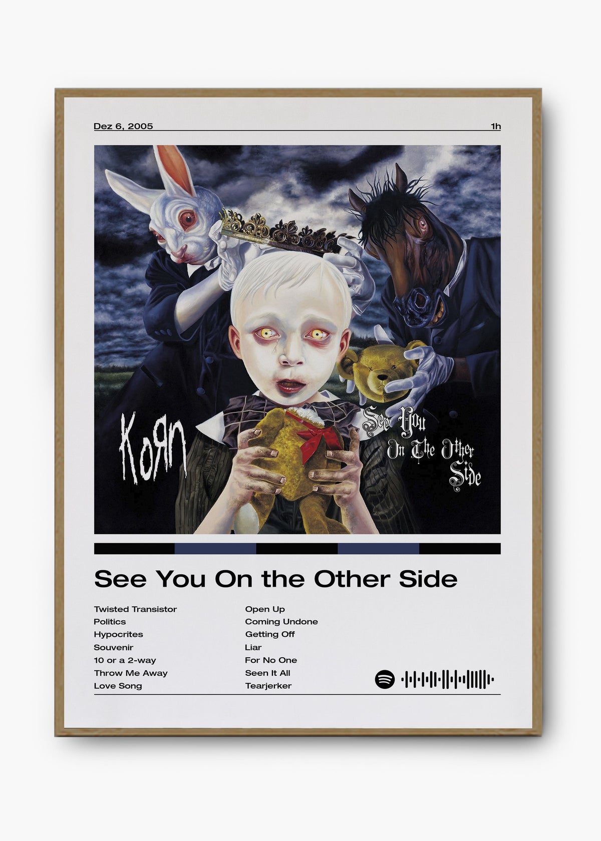 Quadro decorativo Korn See You on the Other Side — arte de rock para parede | Cübe Quadros