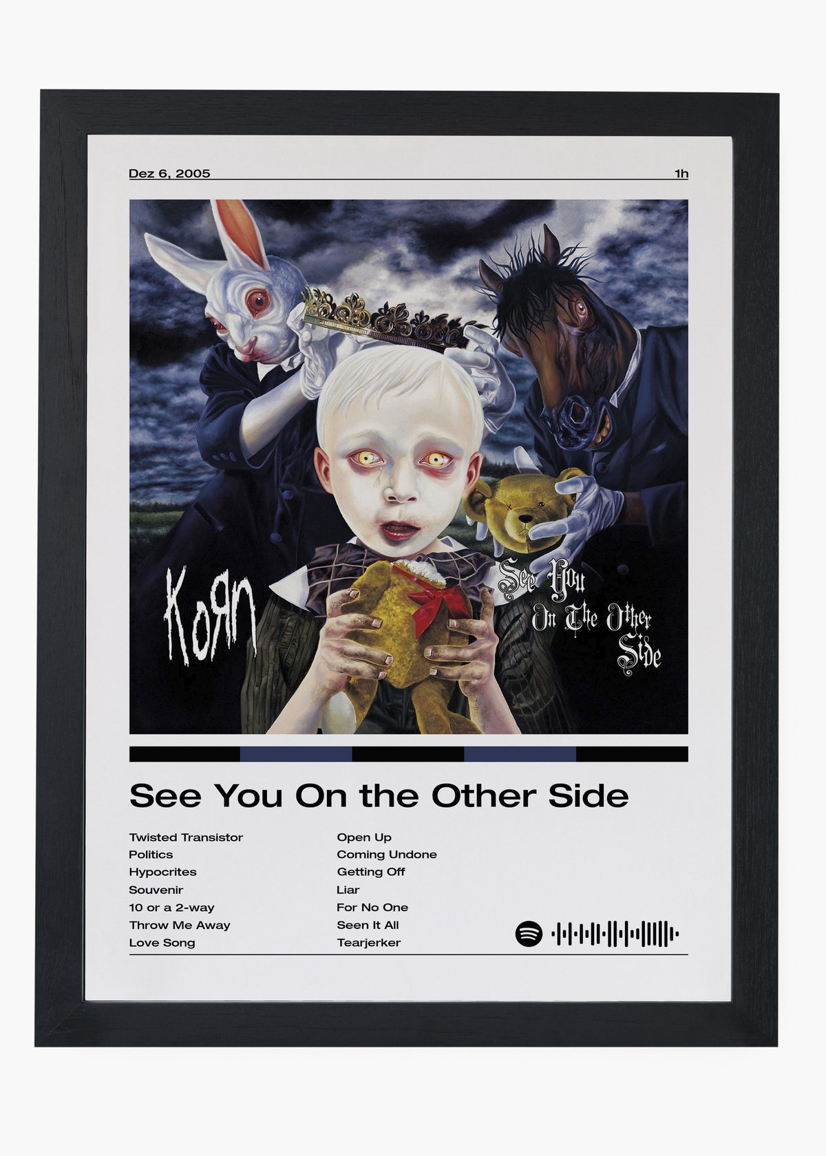 Quadro decorativo Korn See You on the Other Side — arte de rock para parede | Cübe Quadros