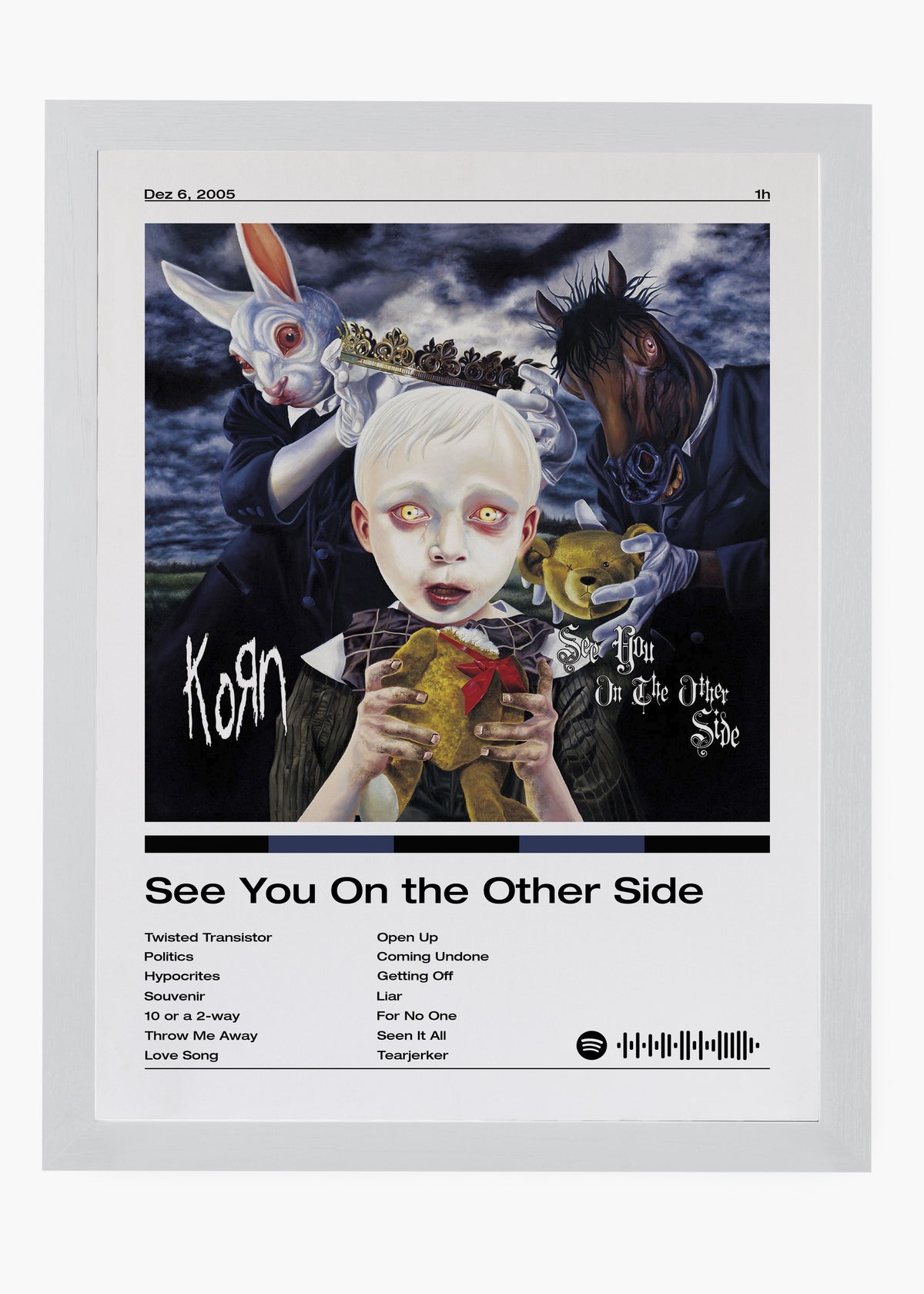Quadro decorativo Korn See You on the Other Side — arte de rock para parede | Cübe Quadros