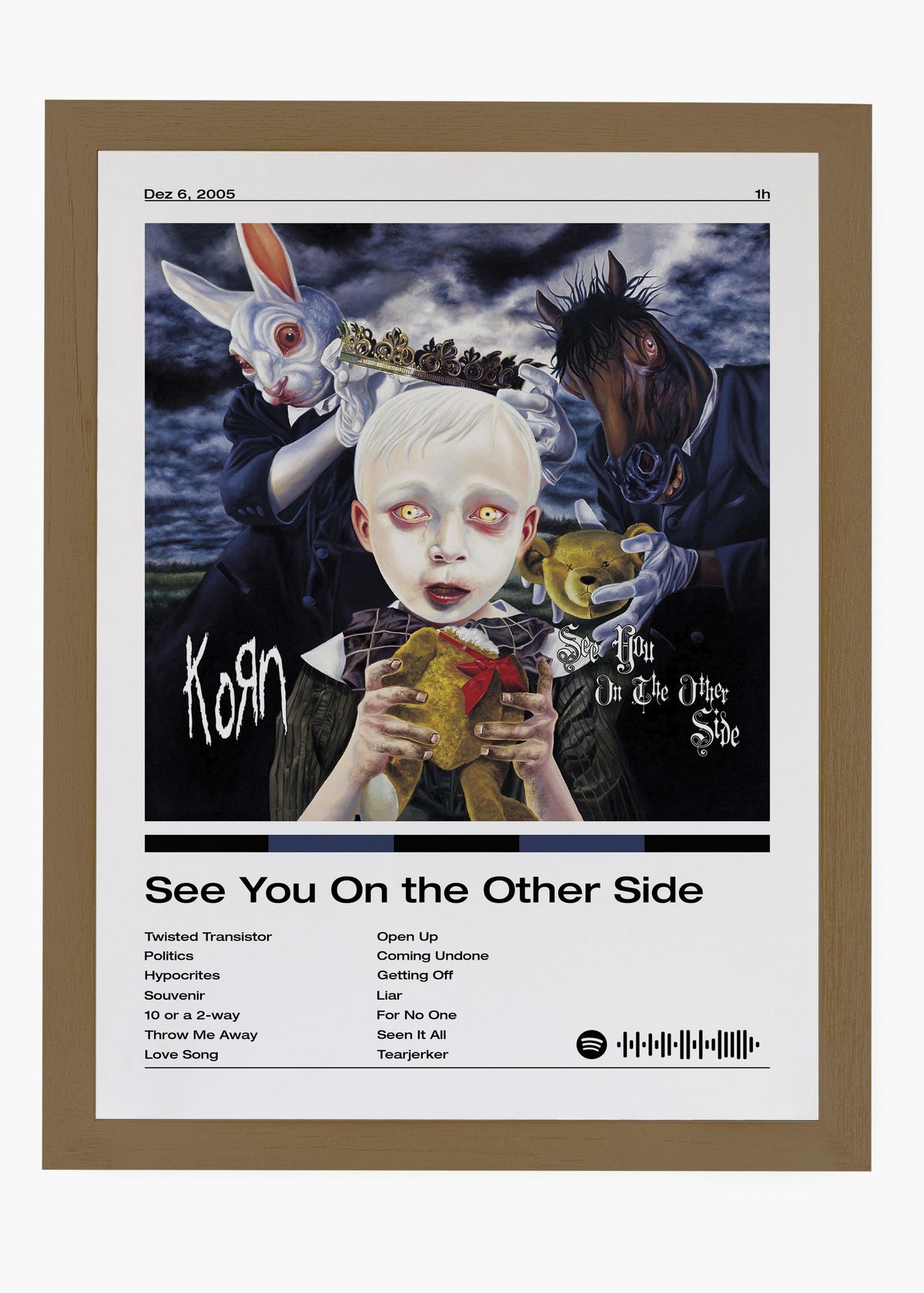 Quadro decorativo Korn See You on the Other Side — arte de rock para parede | Cübe Quadros