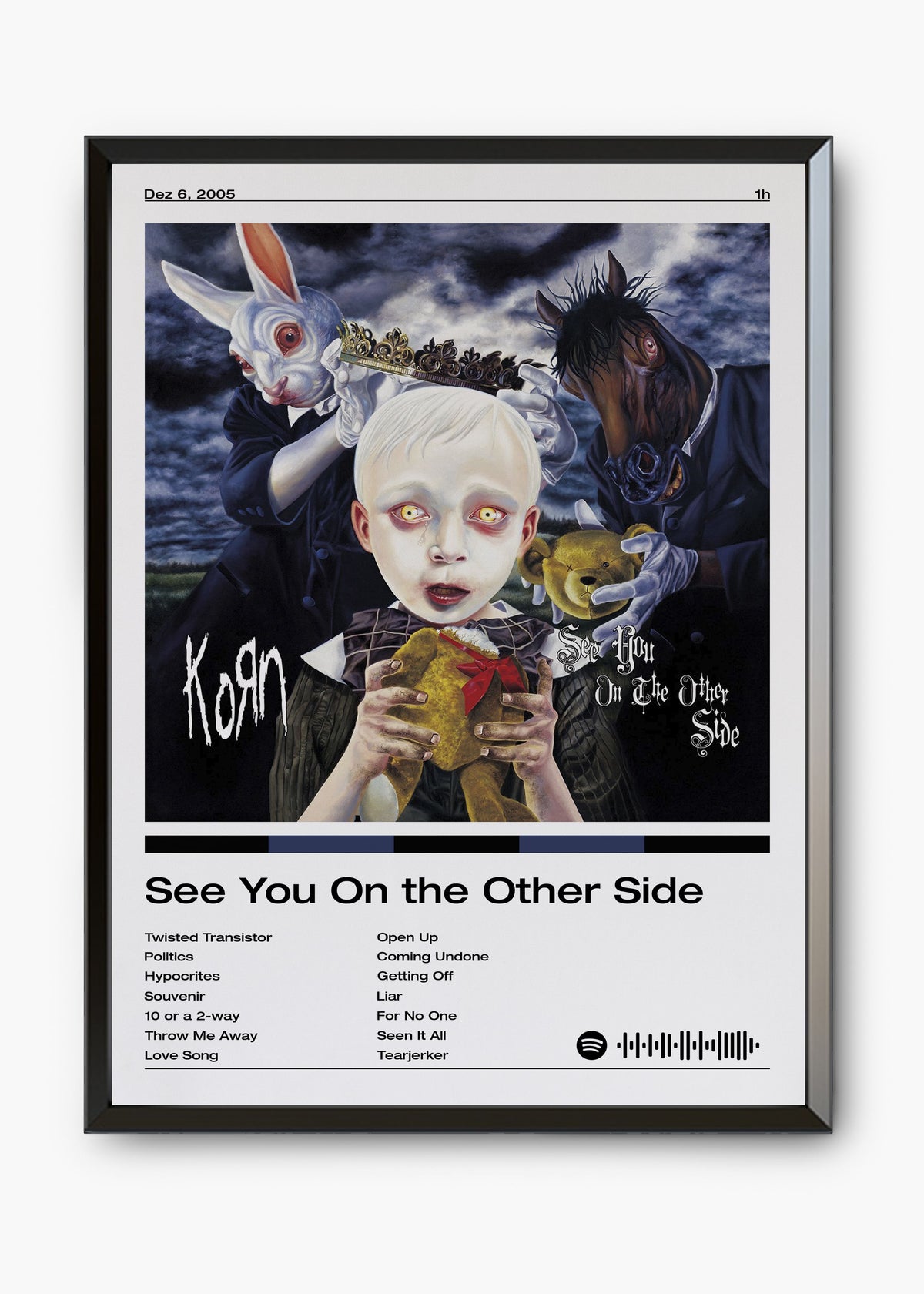 Quadro decorativo Korn See You on the Other Side — arte de rock para parede | Cübe Quadros