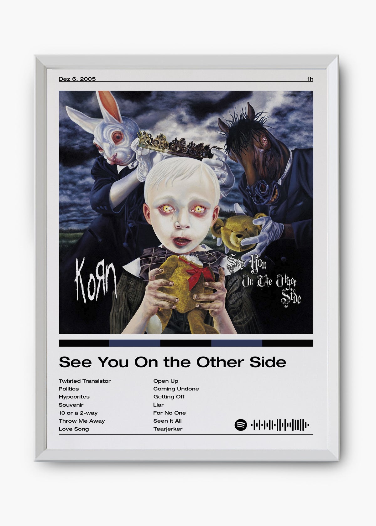 Quadro decorativo Korn See You on the Other Side — arte de rock para parede | Cübe Quadros