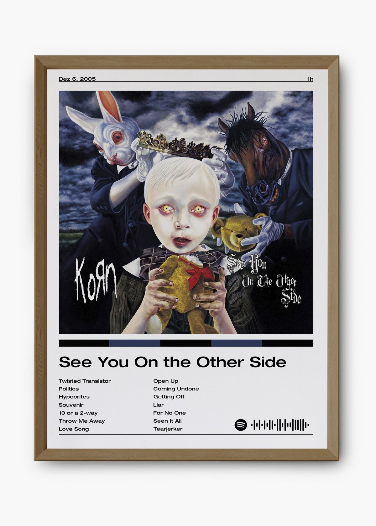 Quadro decorativo Korn See You on the Other Side — arte de rock para parede | Cübe Quadros