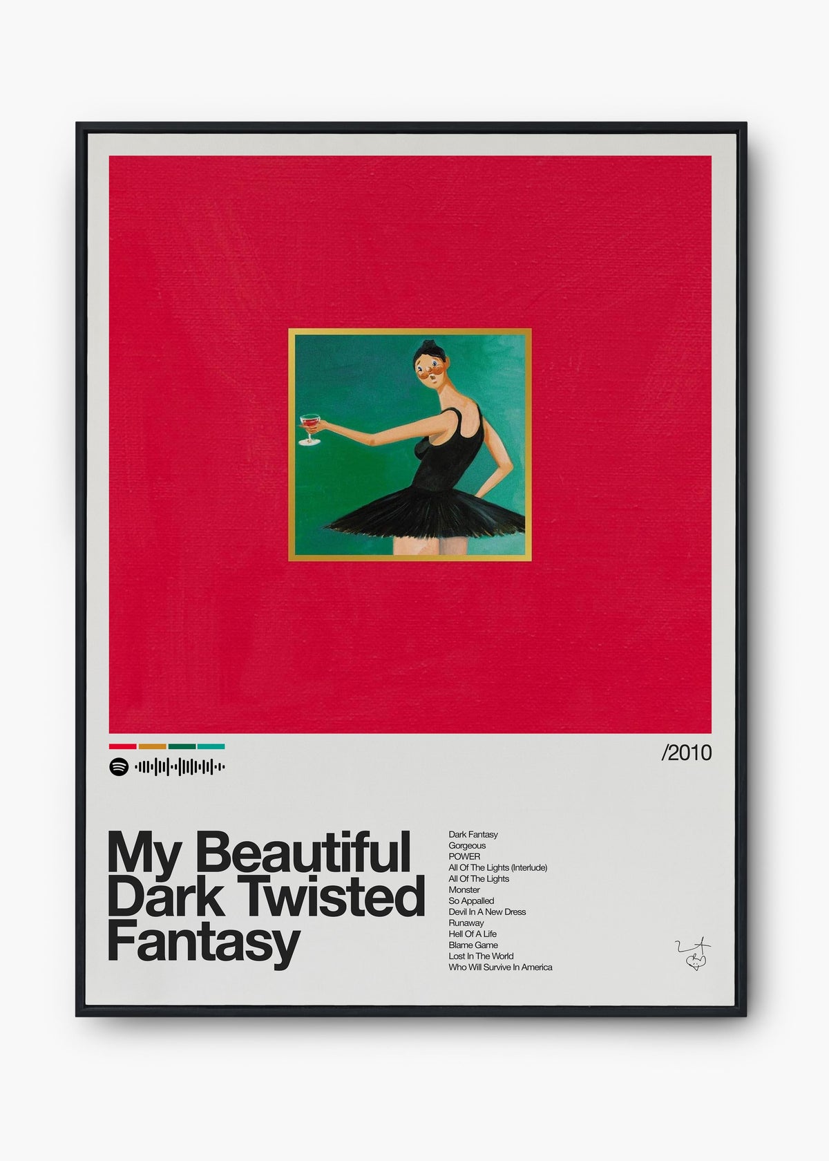Quadro Kanye West My Beatiful Dark Twisted Fantasy