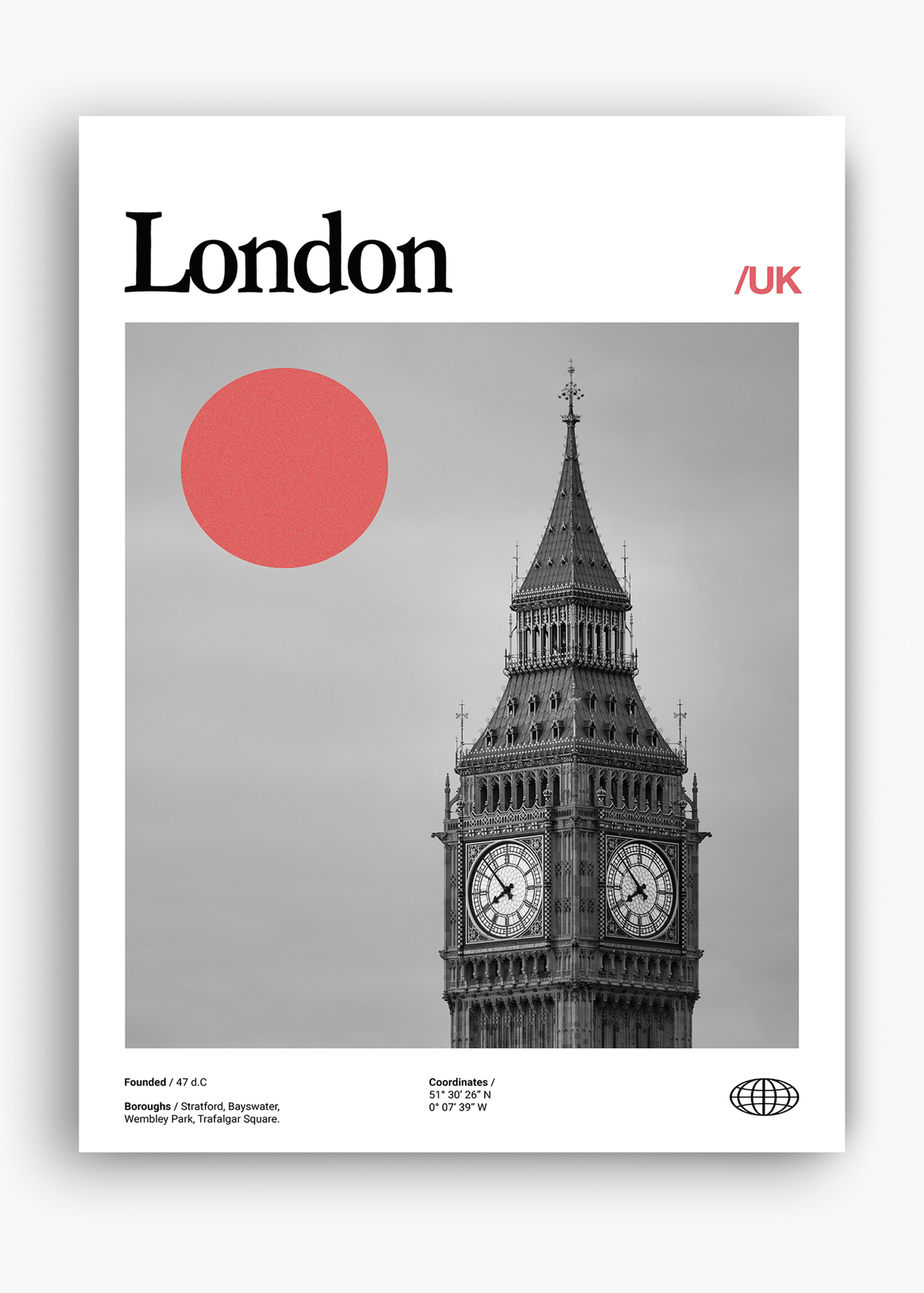 Quadro decorativo Londres City — arte de cidade para parede | Cübe Quadros