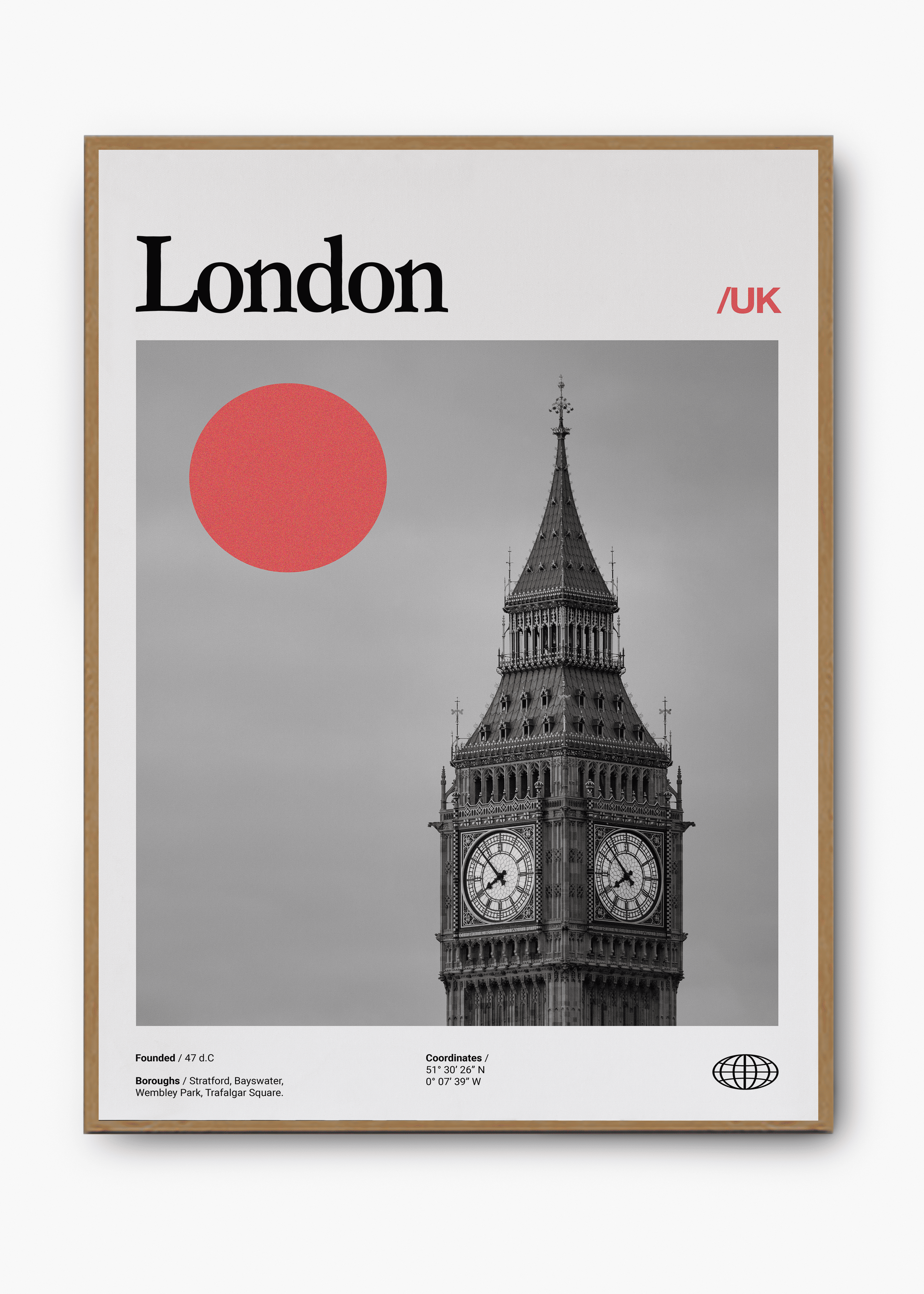 Quadro decorativo Londres City — arte de cidade para parede | Cübe Quadros