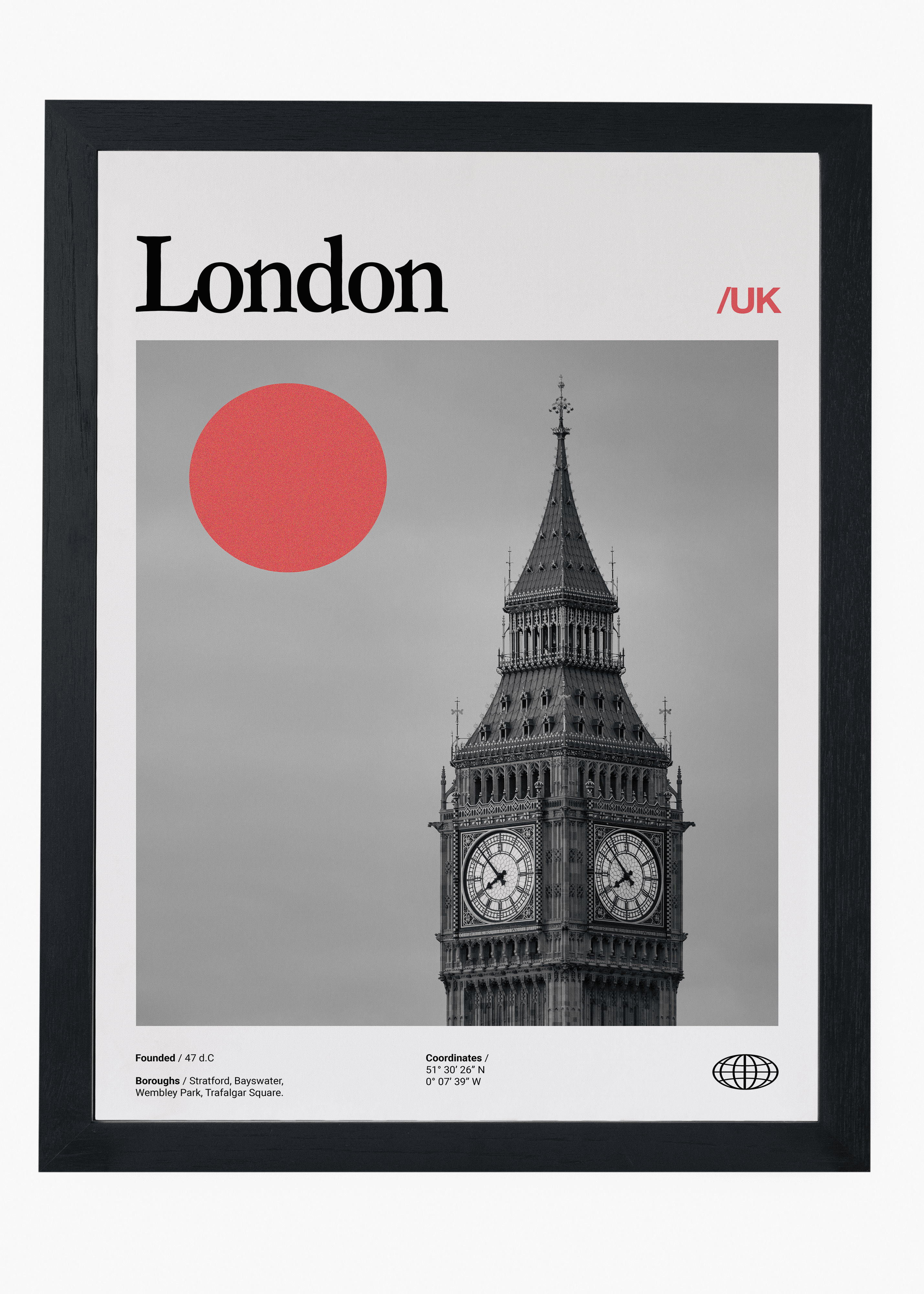 Quadro decorativo Londres City — arte de cidade para parede | Cübe Quadros