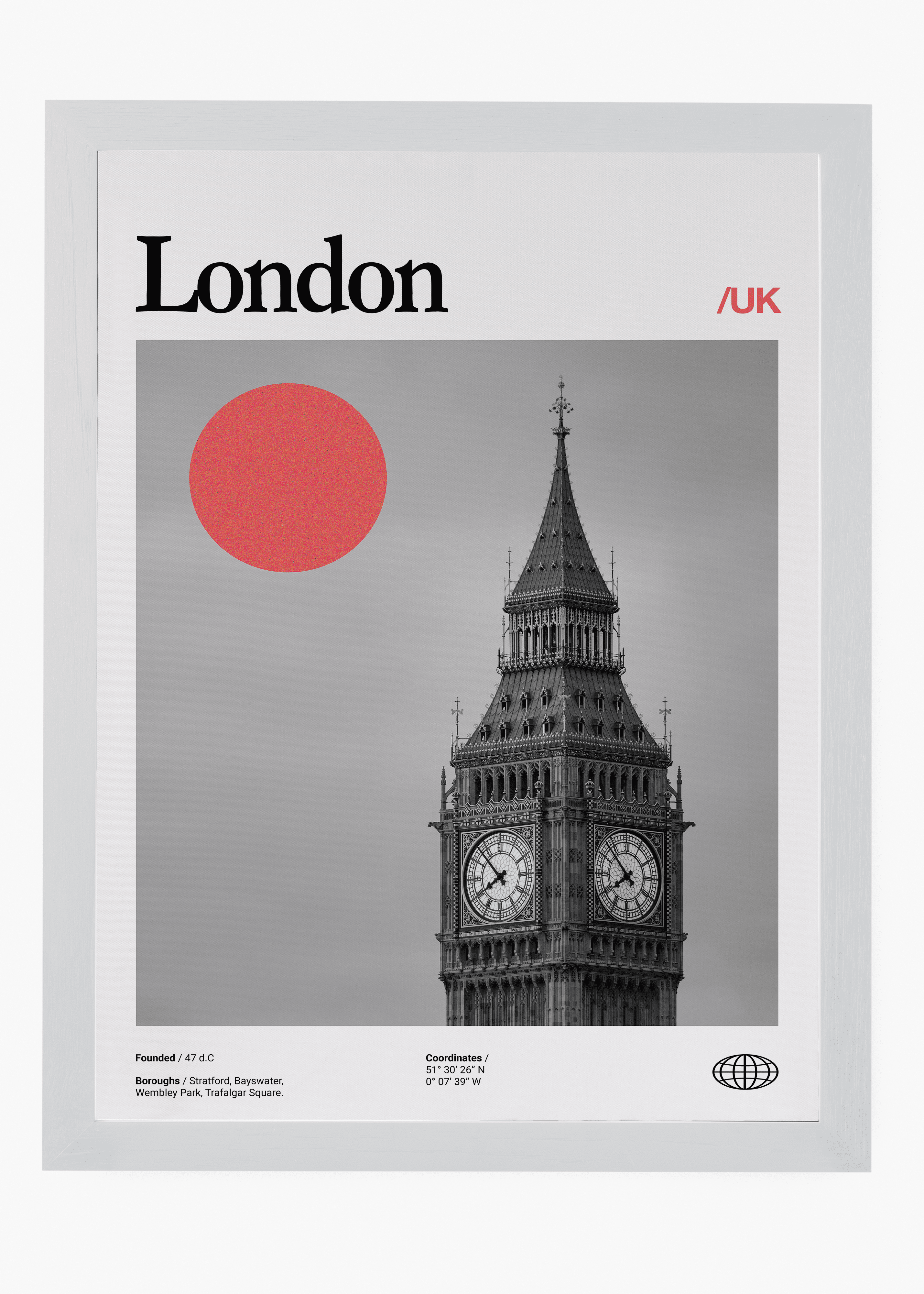 Quadro decorativo Londres City — arte de cidade para parede | Cübe Quadros