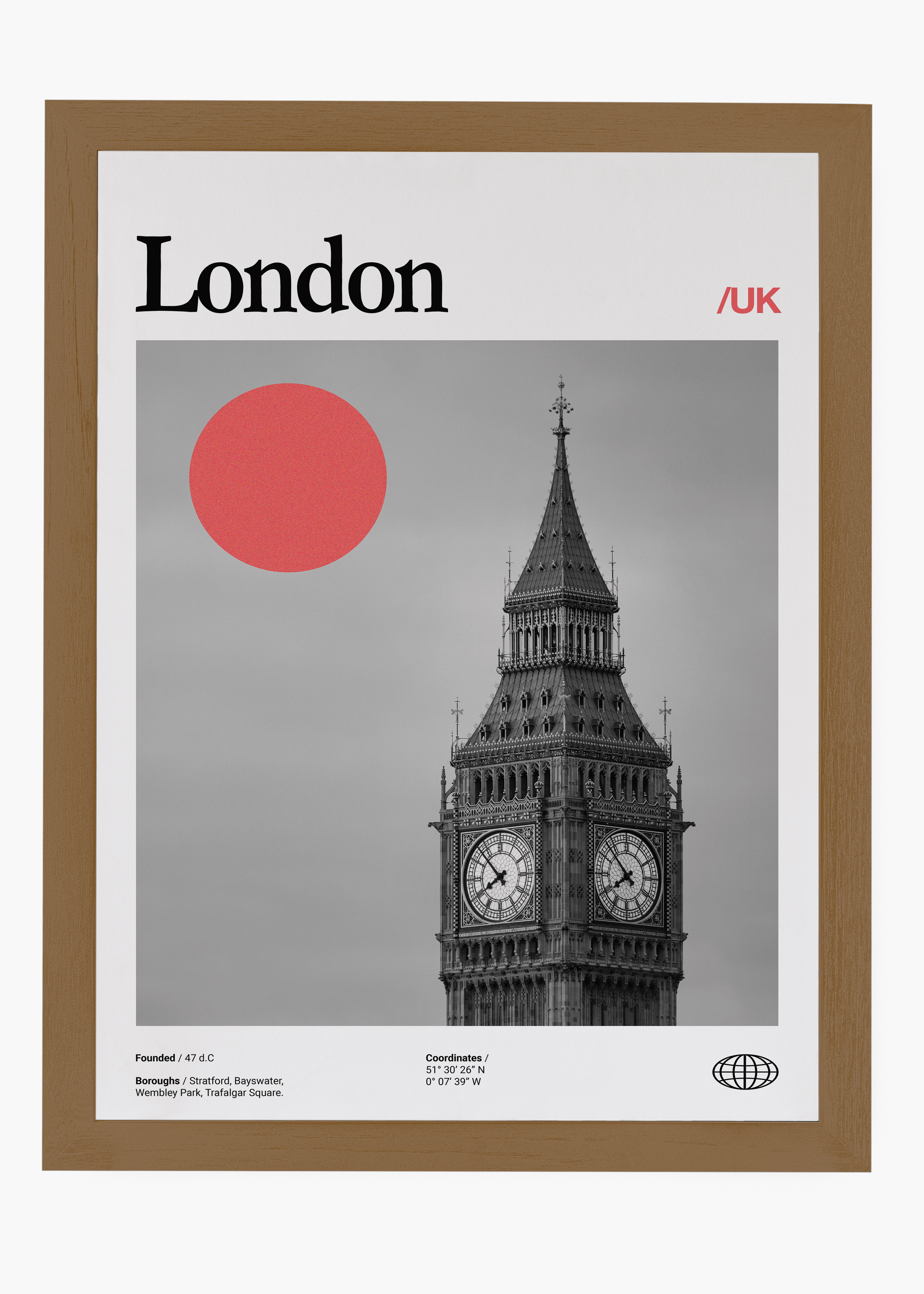 Quadro decorativo Londres City — arte de cidade para parede | Cübe Quadros