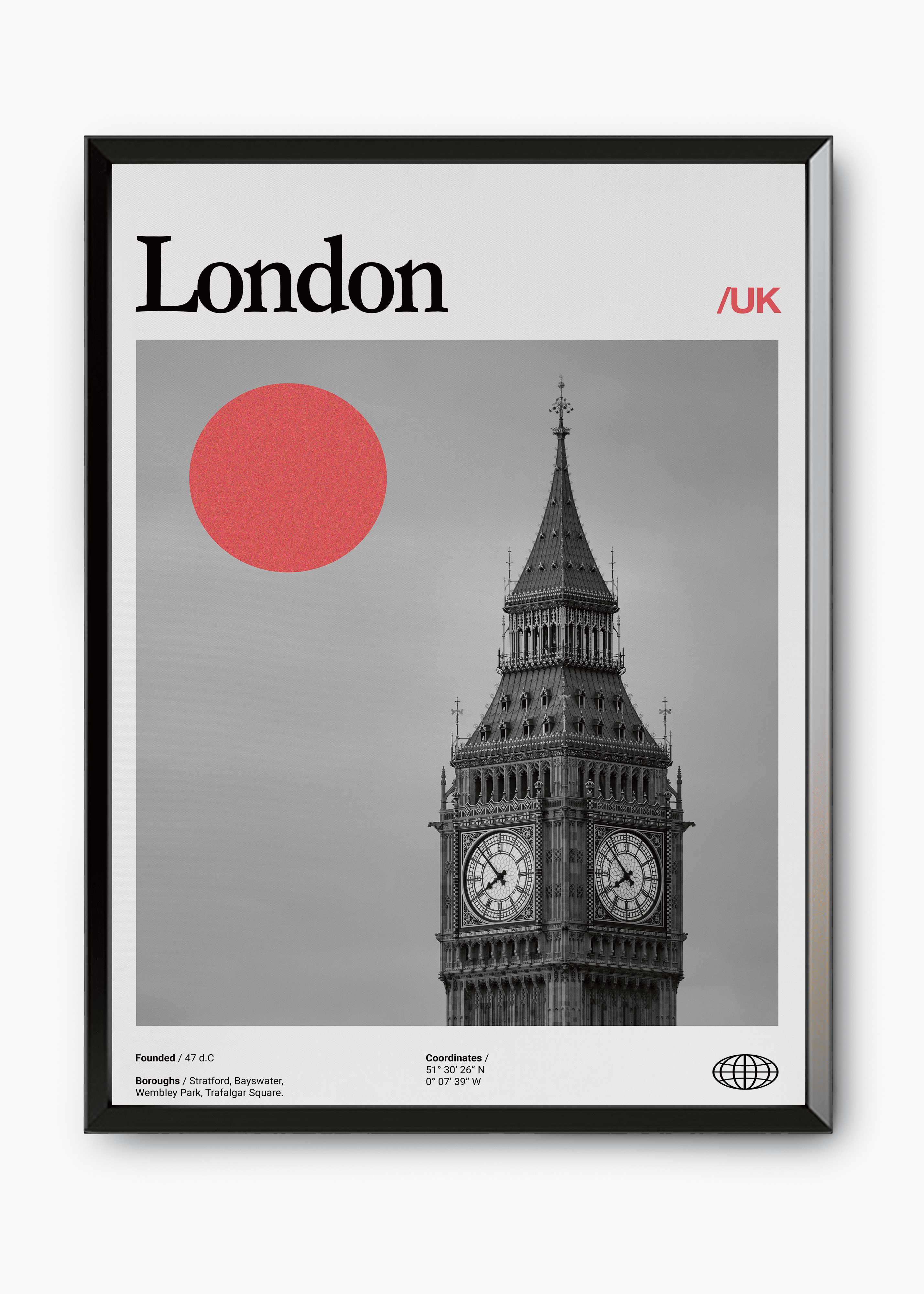 Quadro decorativo Londres City — arte de cidade para parede | Cübe Quadros