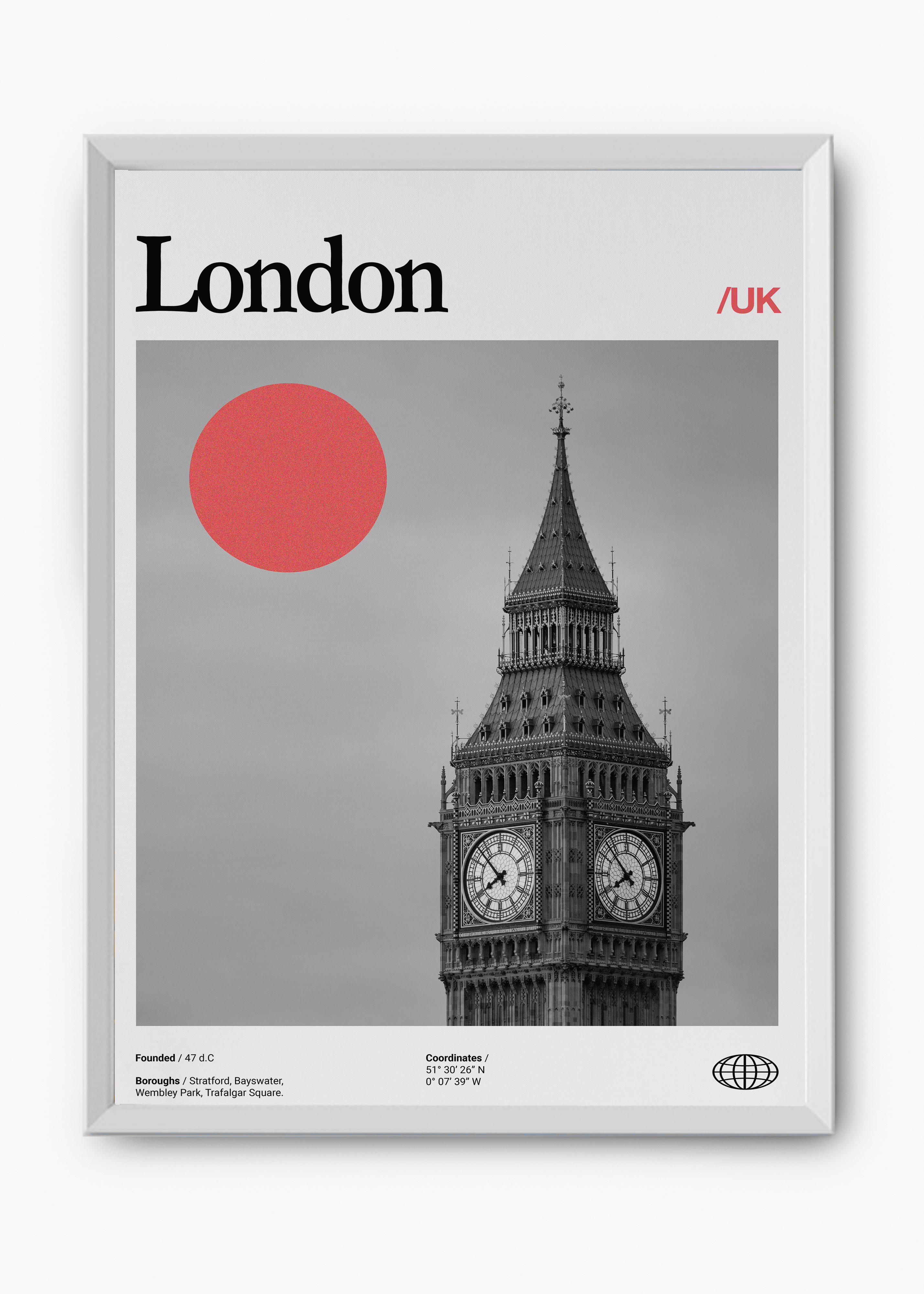Quadro decorativo Londres City — arte de cidade para parede | Cübe Quadros