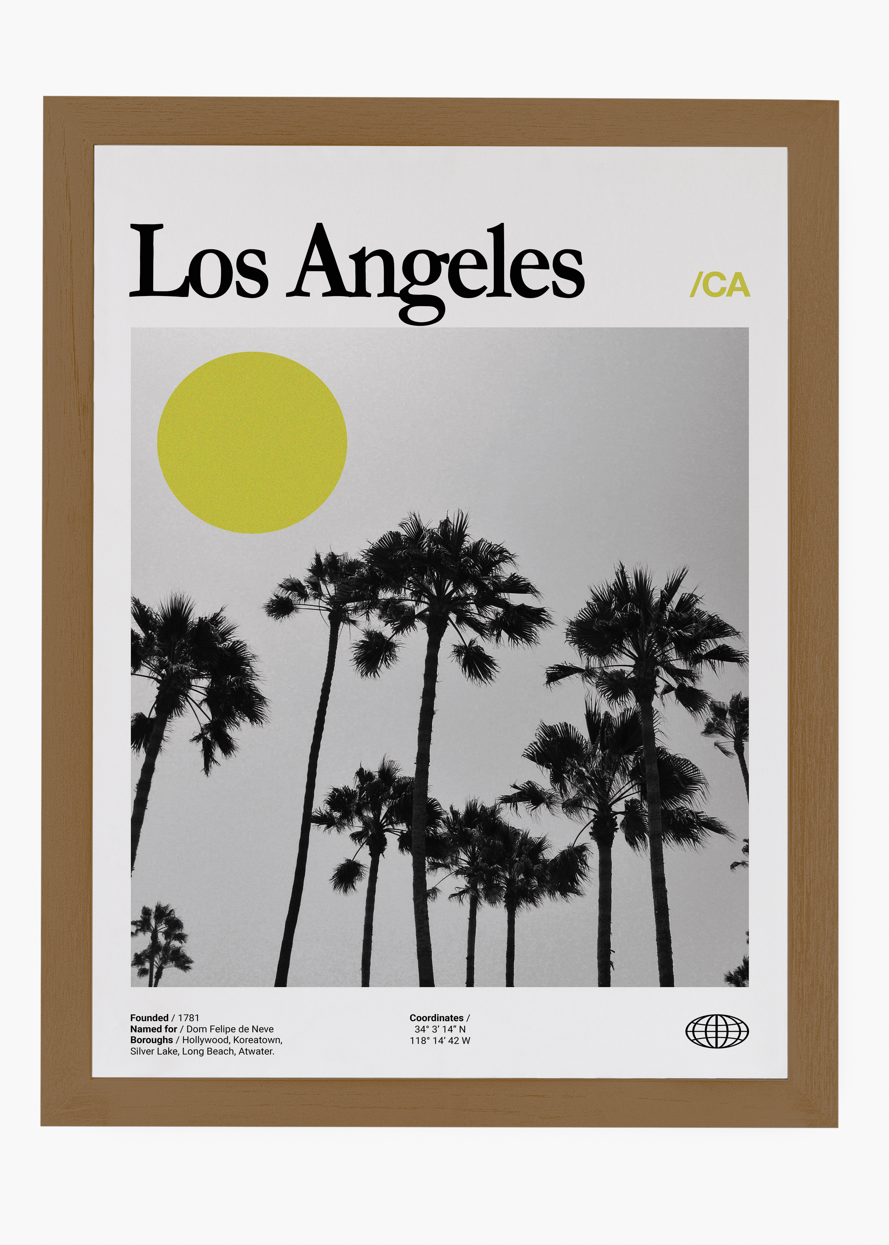 Quadro decorativo Los Angeles City — arte de cidade para parede | Cübe Quadros