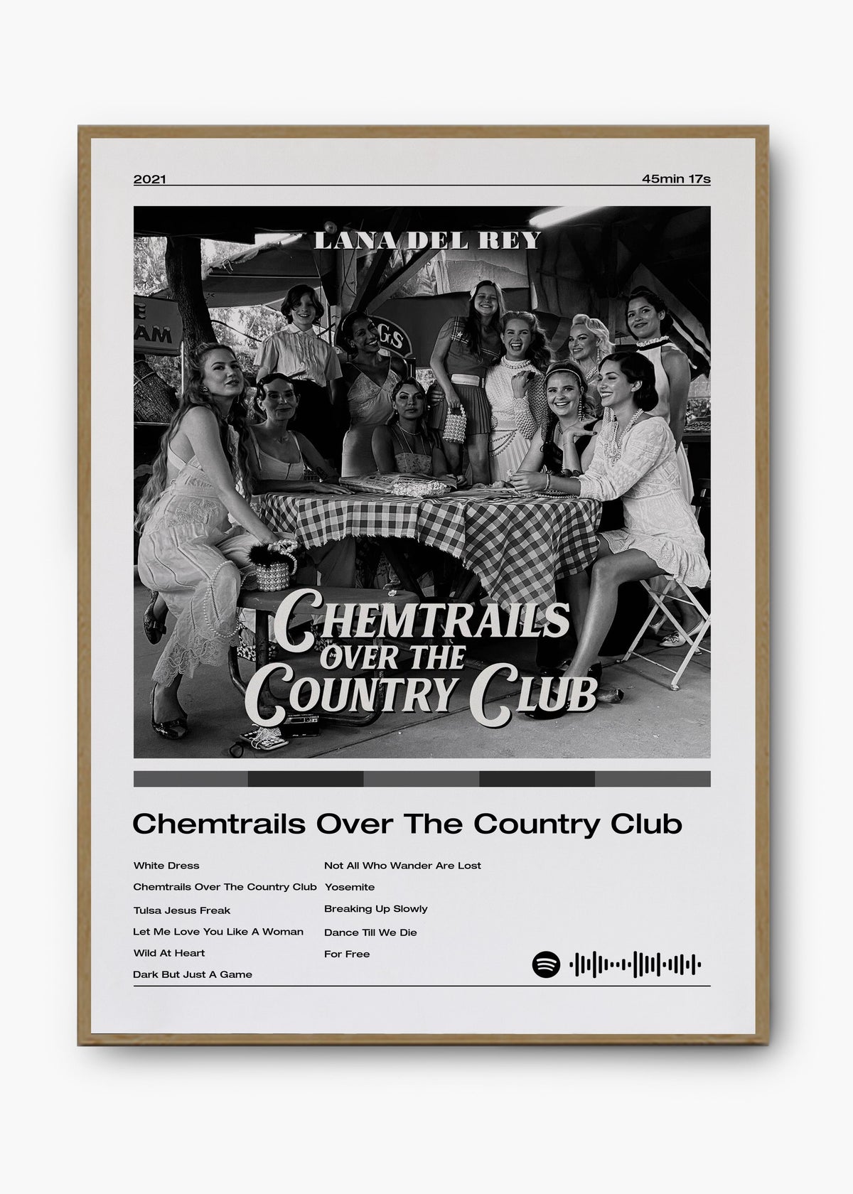 Quadro decorativo Lana Del Rey Chemtrails Over The Country Club — arte de indie pop para parede | Cübe Quadros