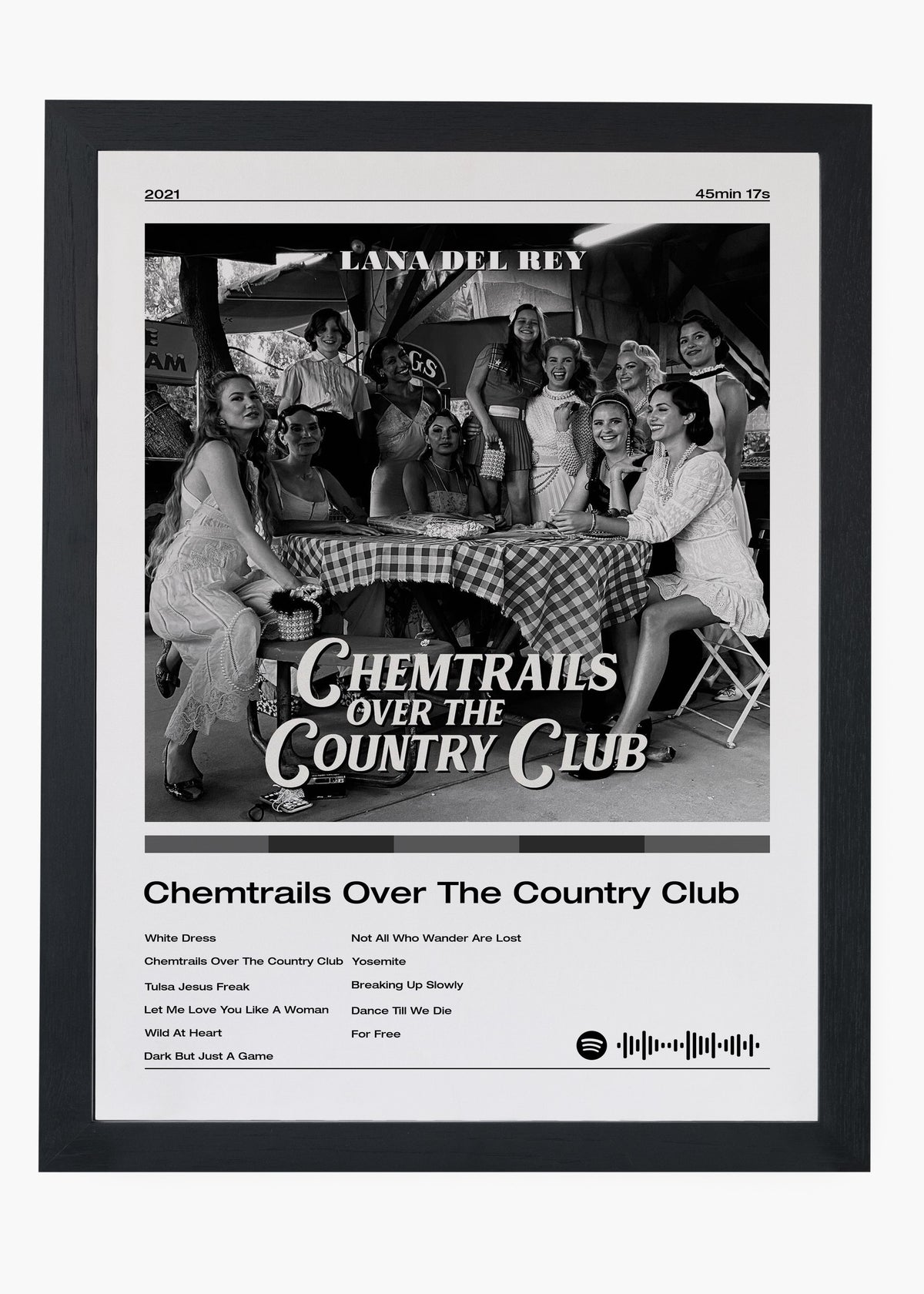 Quadro decorativo Lana Del Rey Chemtrails Over The Country Club — arte de indie pop para parede | Cübe Quadros