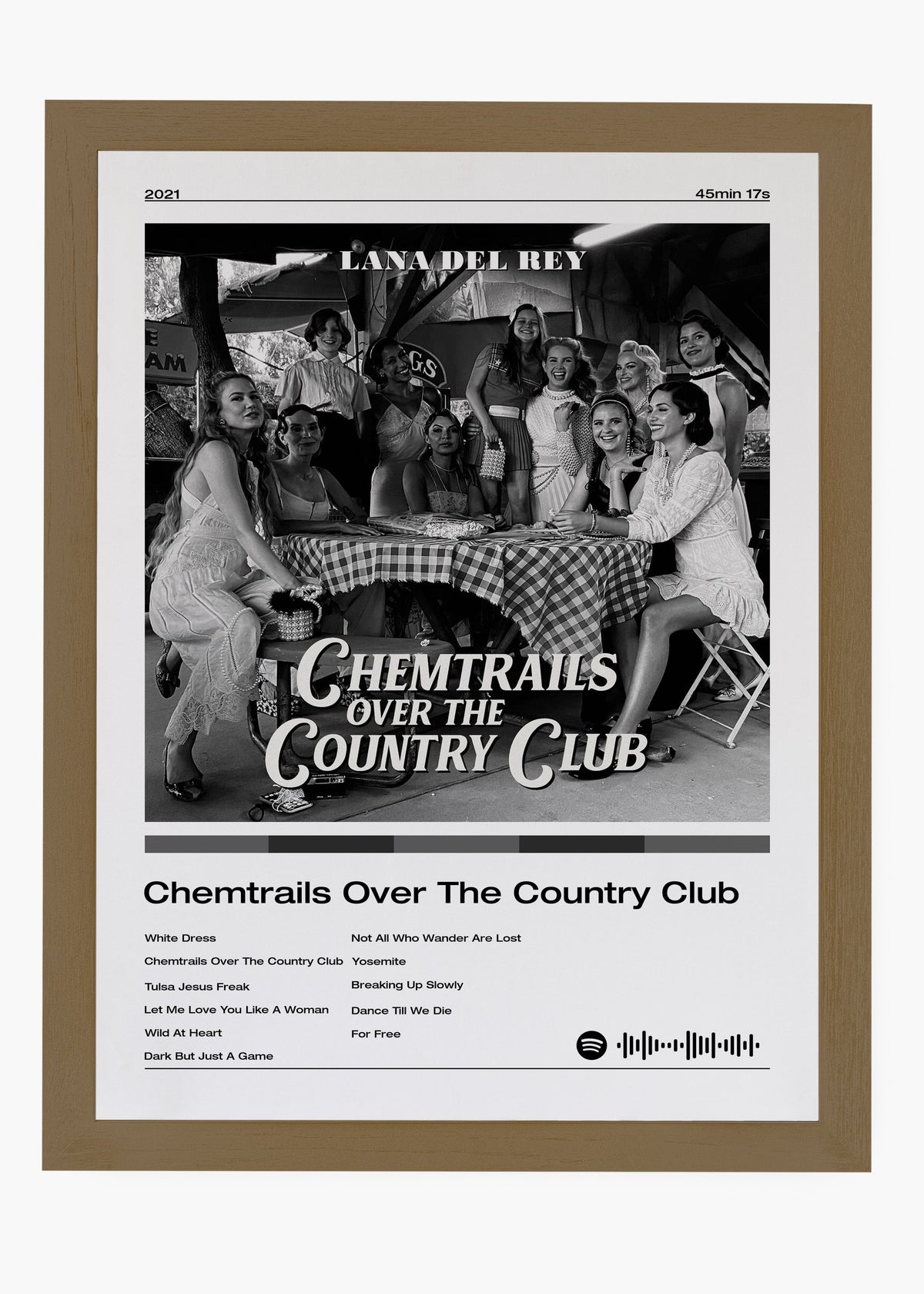 Quadro decorativo Lana Del Rey Chemtrails Over The Country Club — arte de indie pop para parede | Cübe Quadros