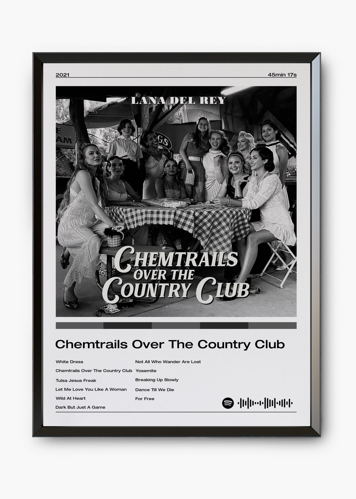 Quadro decorativo Lana Del Rey Chemtrails Over The Country Club — arte de indie pop para parede | Cübe Quadros