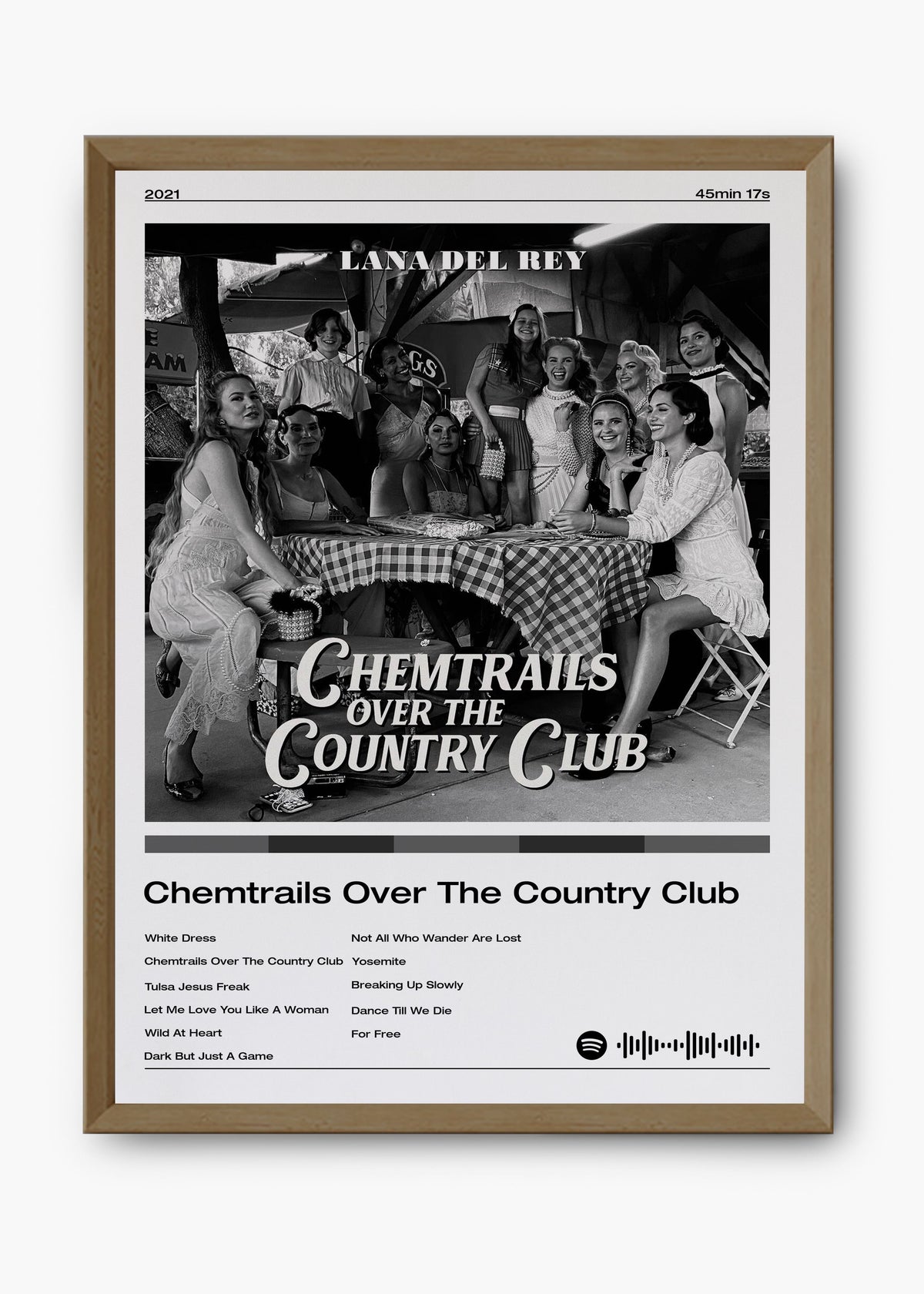Quadro decorativo Lana Del Rey Chemtrails Over The Country Club — arte de indie pop para parede | Cübe Quadros