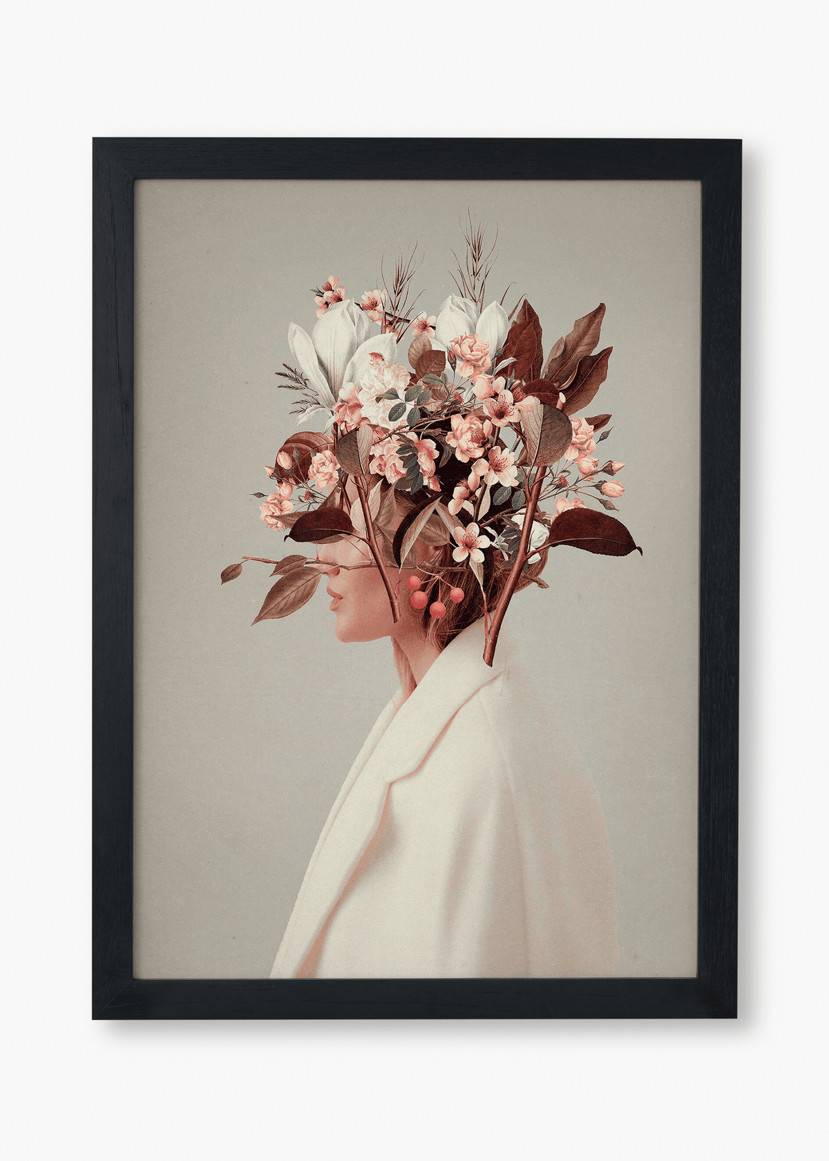 Quadro Mulher com Flores