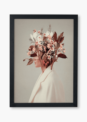 Quadro Mulher com Flores