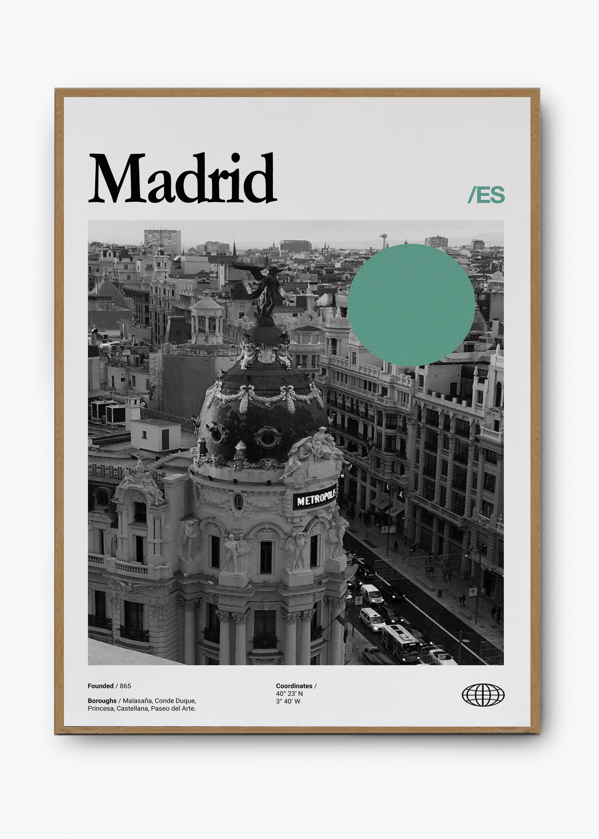 Quadro decorativo Madrid City — arte de cidade para parede | Cübe Quadros