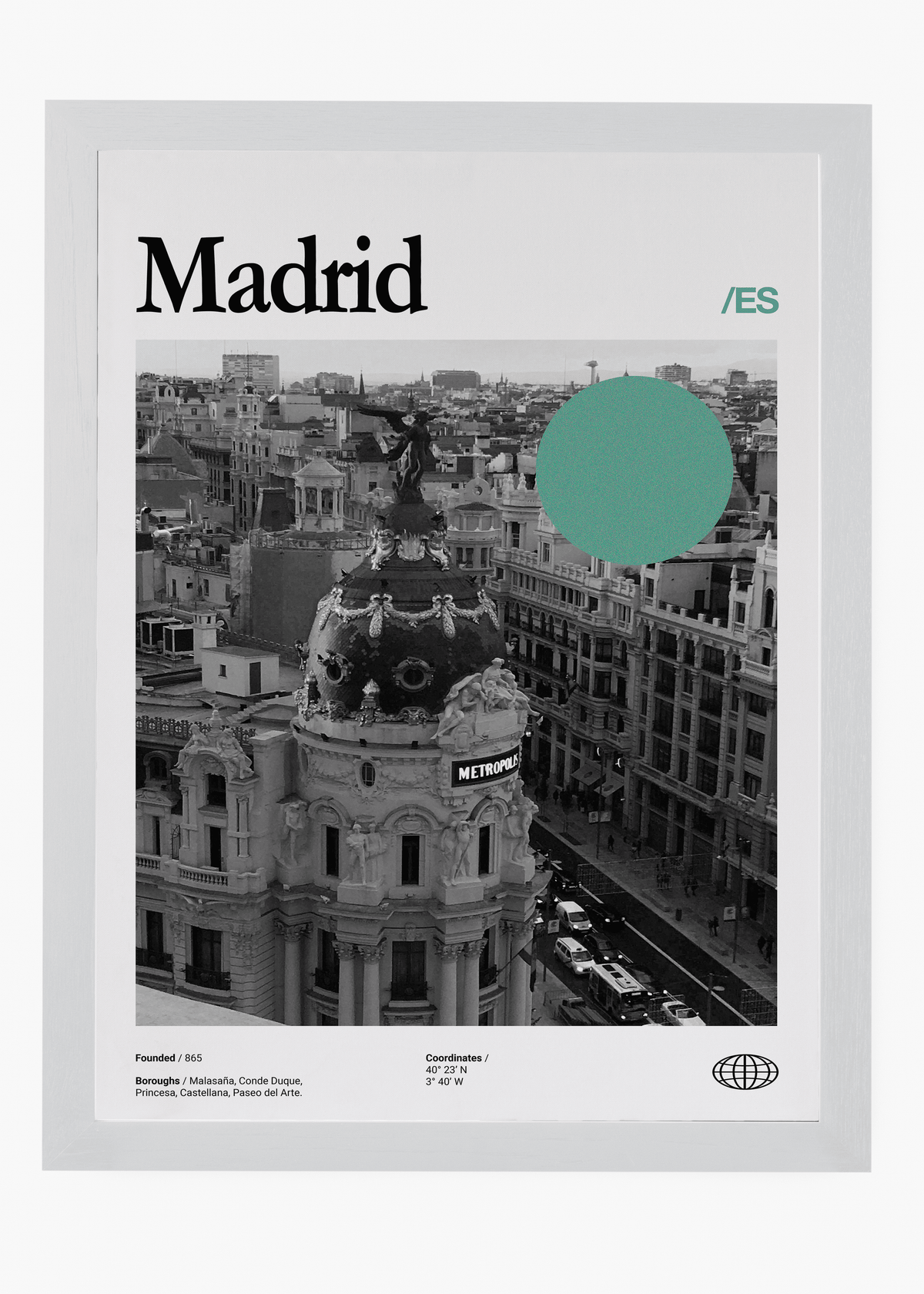 Quadro decorativo Madrid City — arte de cidade para parede | Cübe Quadros