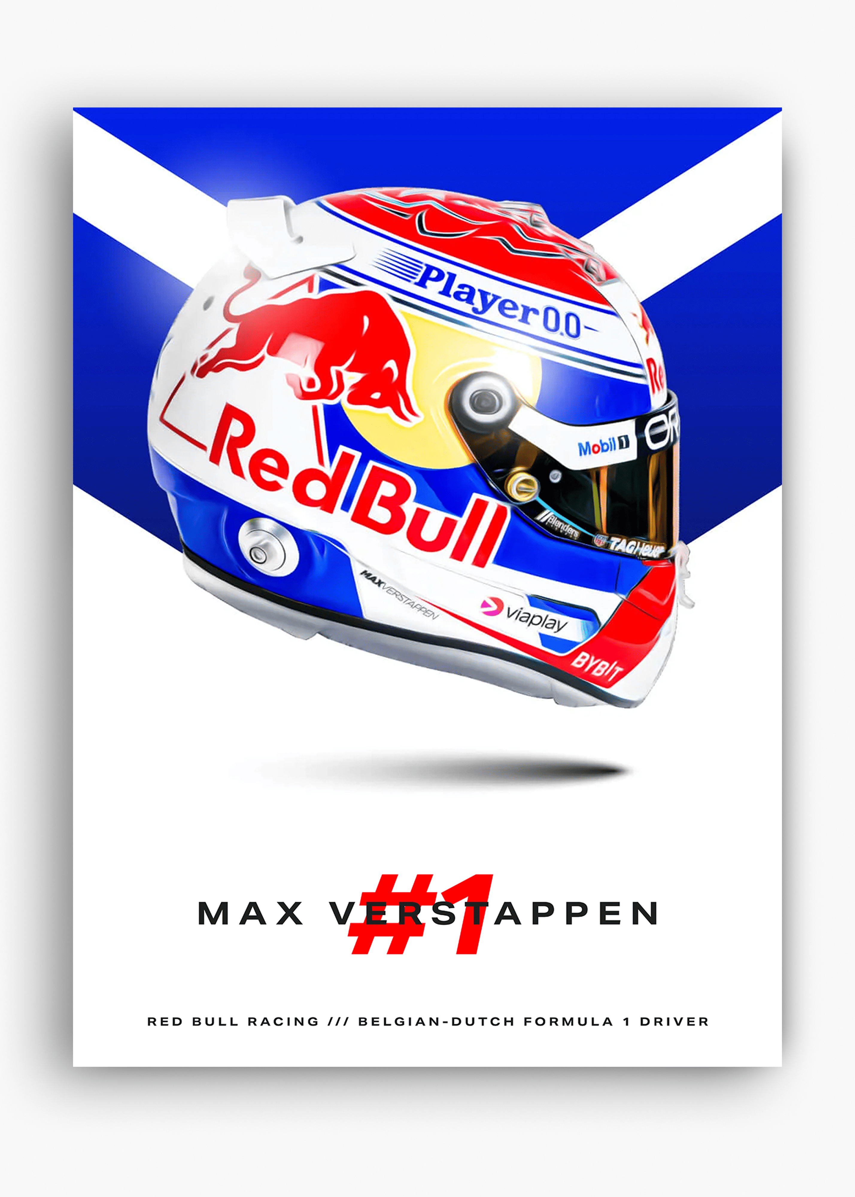 Quadro decorativo Max Verstappen 2024 — arte de automobilismo para parede | Cübe Quadros