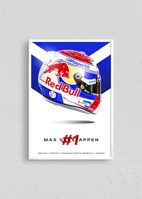 Quadro Capacete Max Verstappen 2024 Fórmula 1