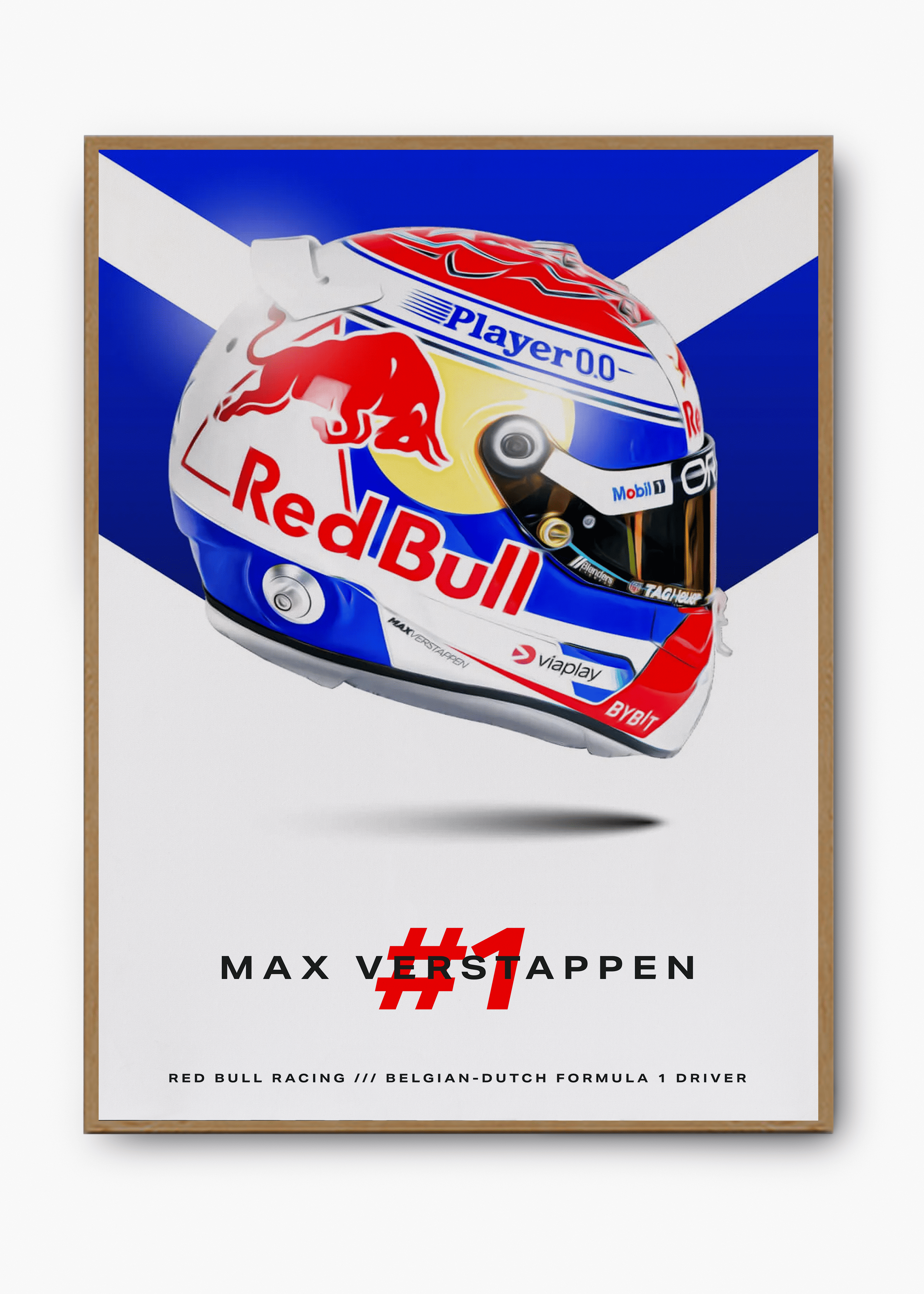 Quadro decorativo Max Verstappen 2024 — arte de automobilismo para parede | Cübe Quadros