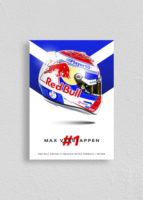Quadro Capacete Max Verstappen 2024 Fórmula 1