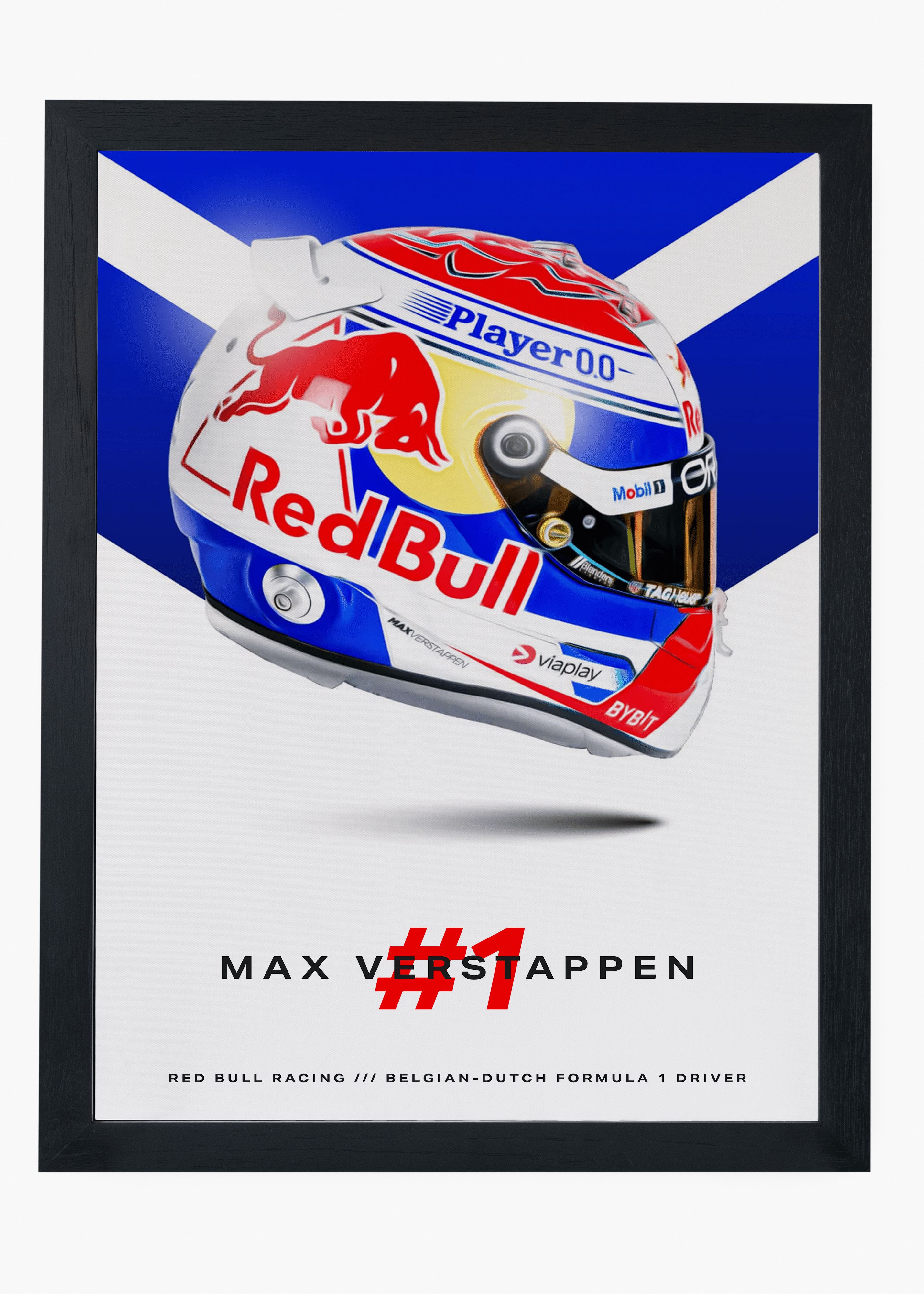 Quadro decorativo Max Verstappen 2024 — arte de automobilismo para parede | Cübe Quadros