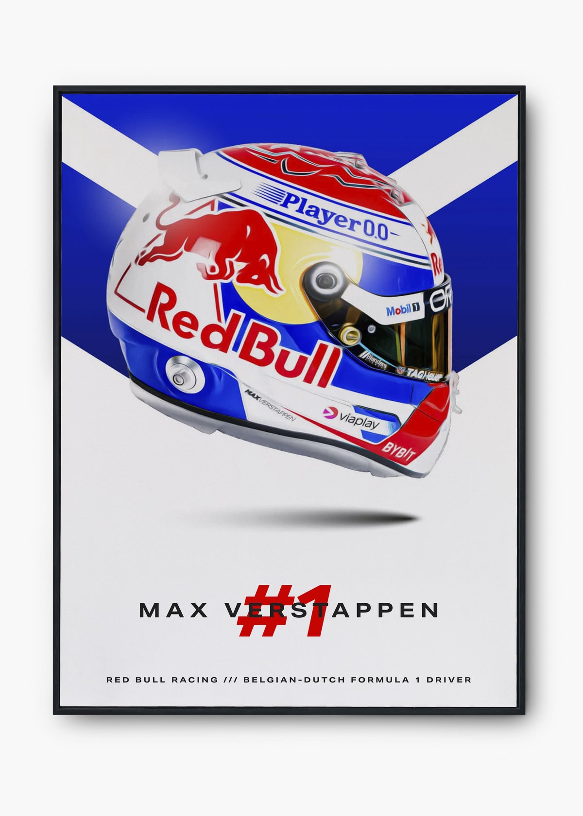 Quadro Capacete Max Verstappen 2024 Fórmula 1