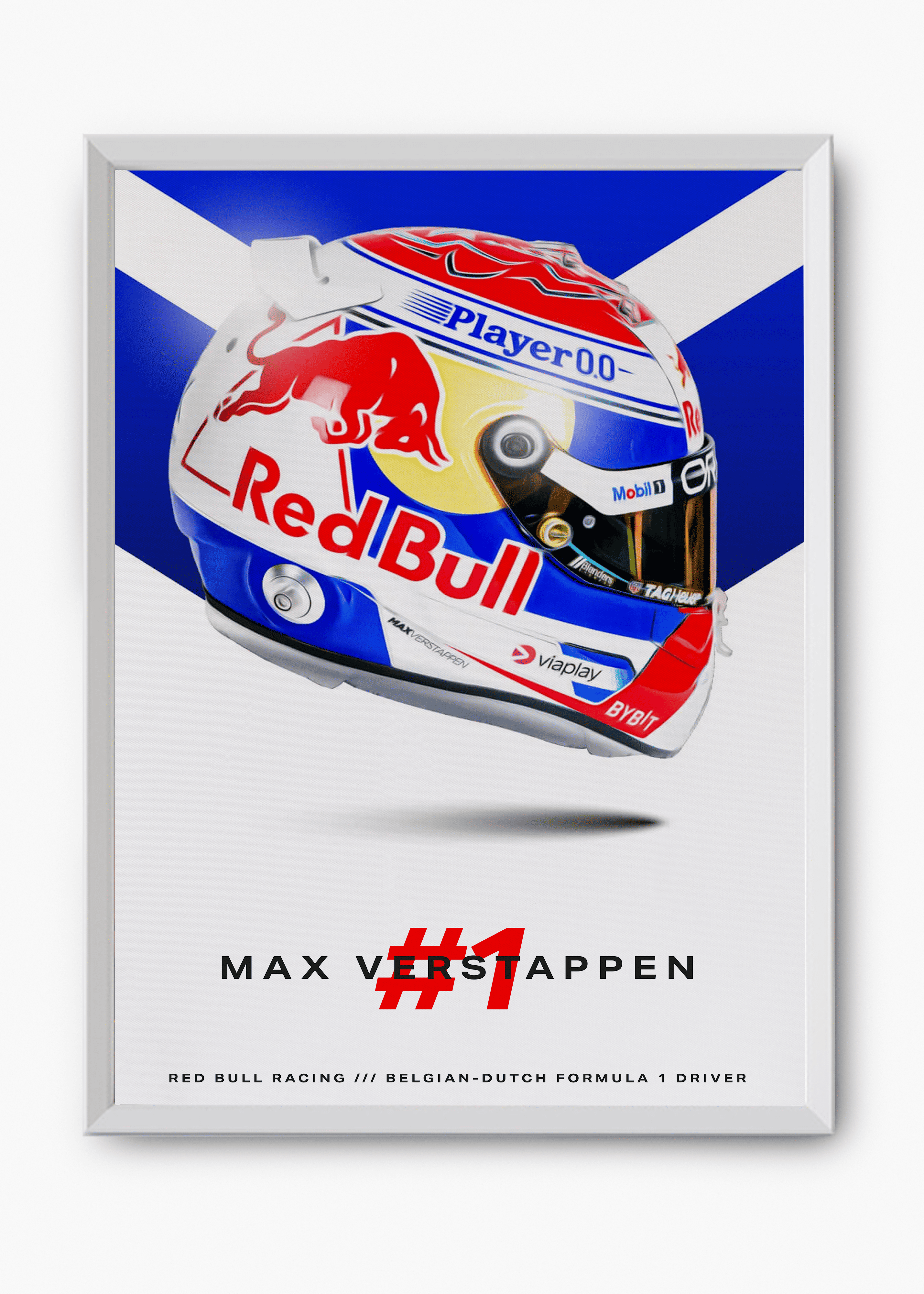 Quadro decorativo Max Verstappen 2024 — arte de automobilismo para parede | Cübe Quadros