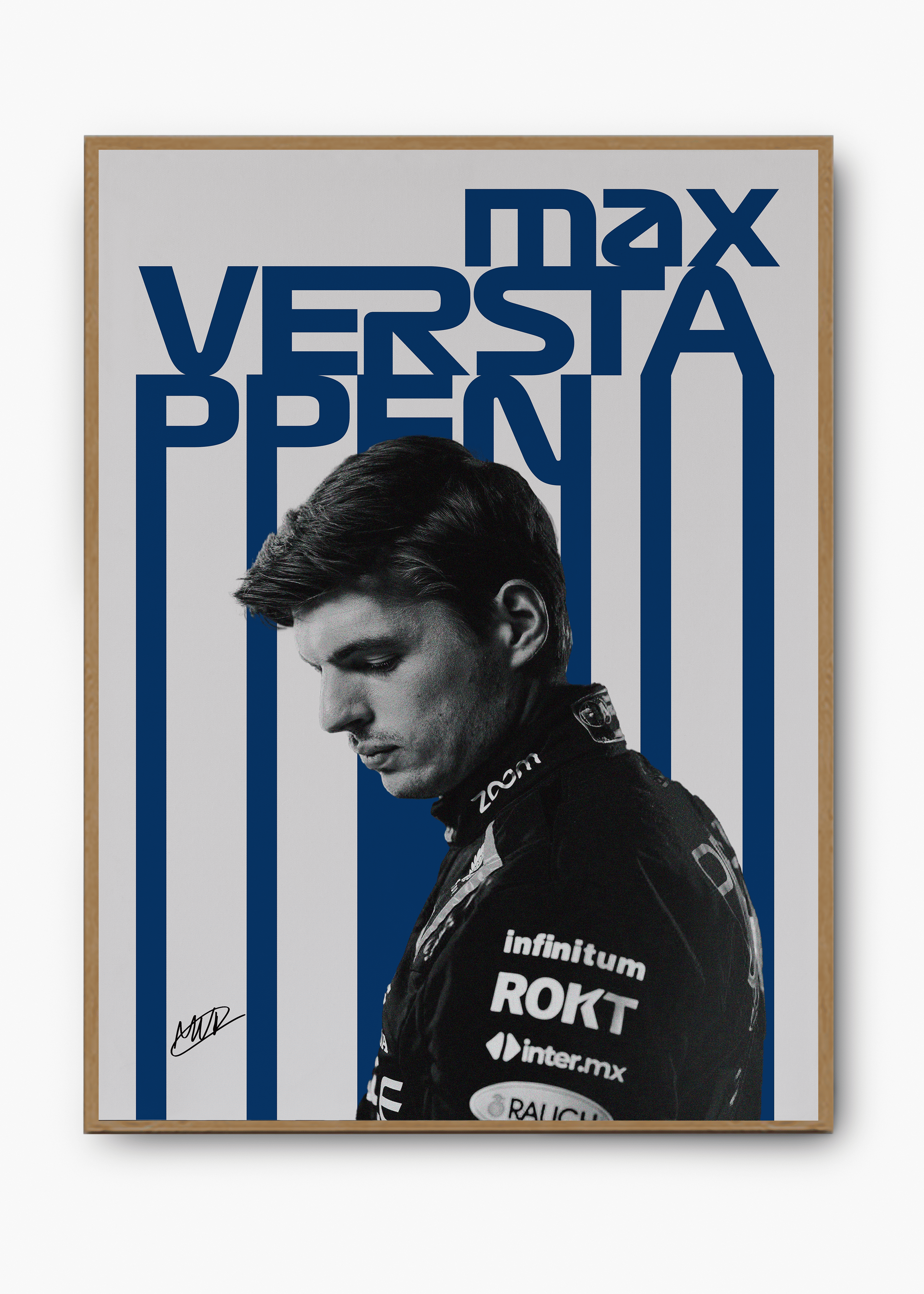 Quadro decorativo Max Verstappen II — arte de automobilismo para parede | Cübe Quadros