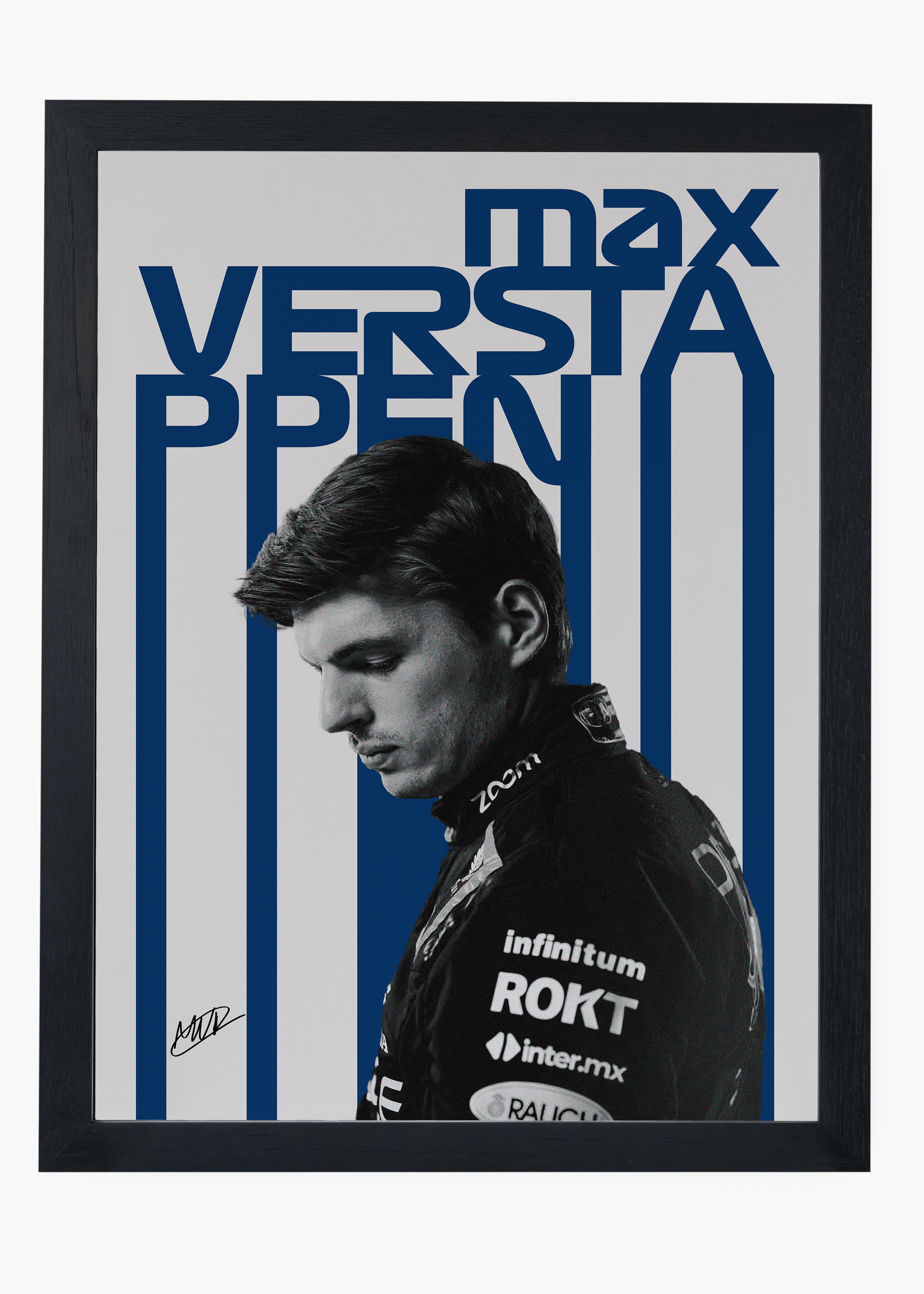 Quadro decorativo Max Verstappen II — arte de automobilismo para parede | Cübe Quadros