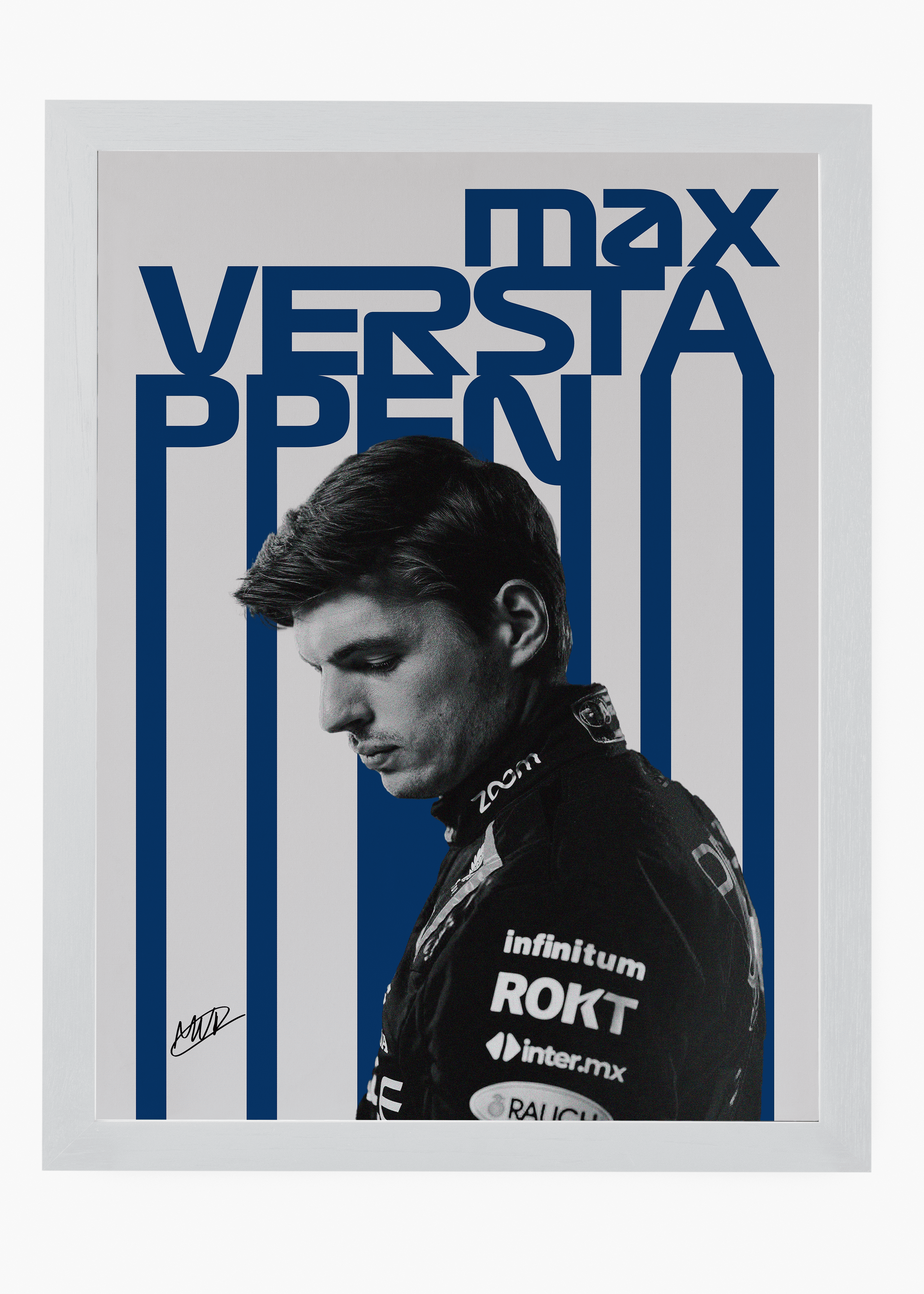 Quadro decorativo Max Verstappen II — arte de automobilismo para parede | Cübe Quadros